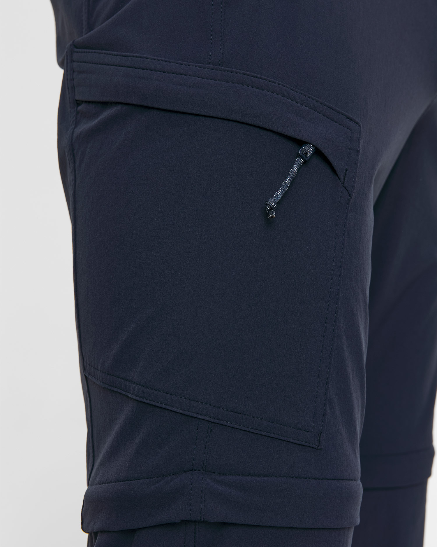 Pantalon de trekking bleu marine 2 en 1 pour hommes Mammut Runbold IV Zip Off Pants