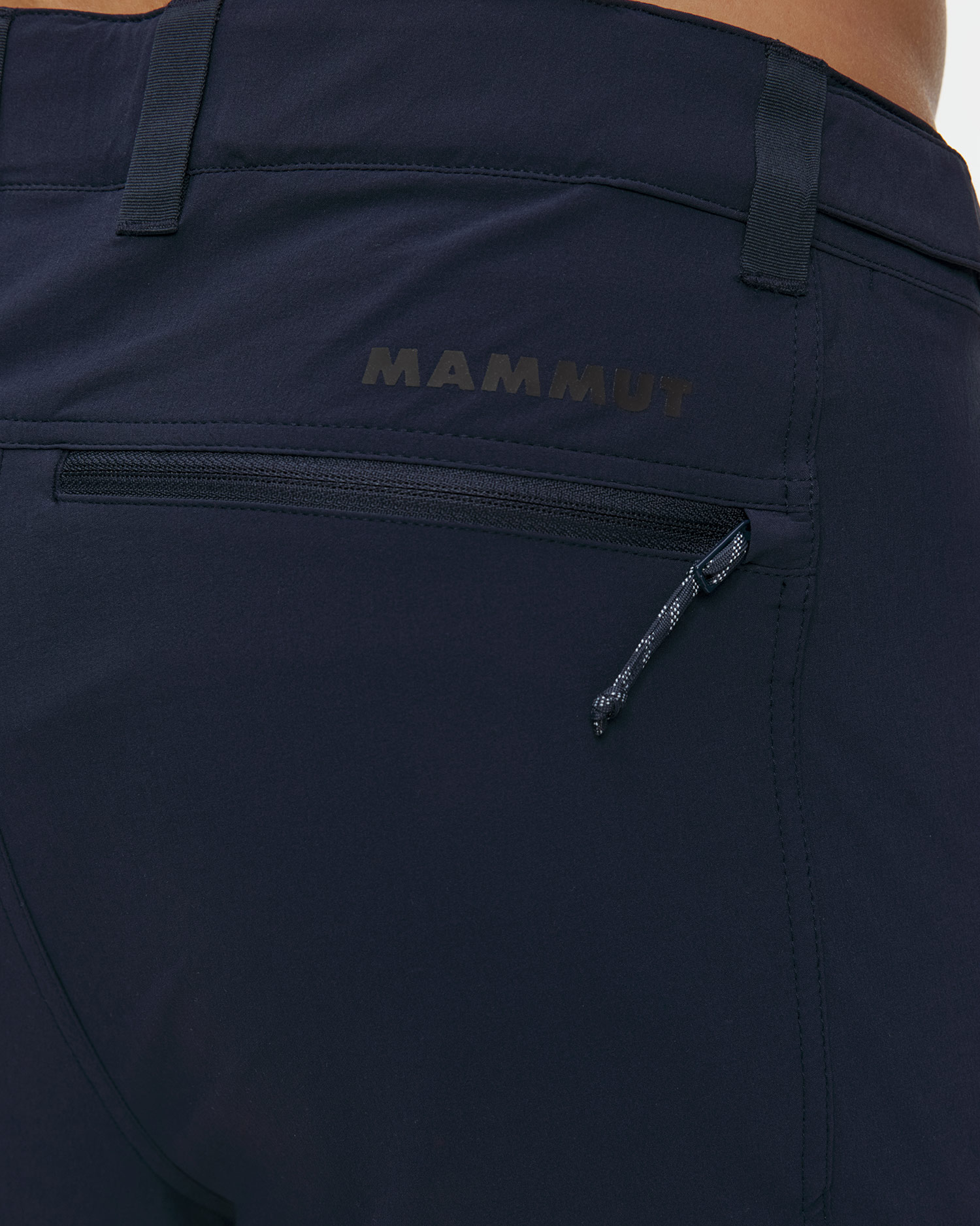 Pantalon de trekking bleu marine 2 en 1 pour hommes Mammut Runbold IV Zip Off Pants