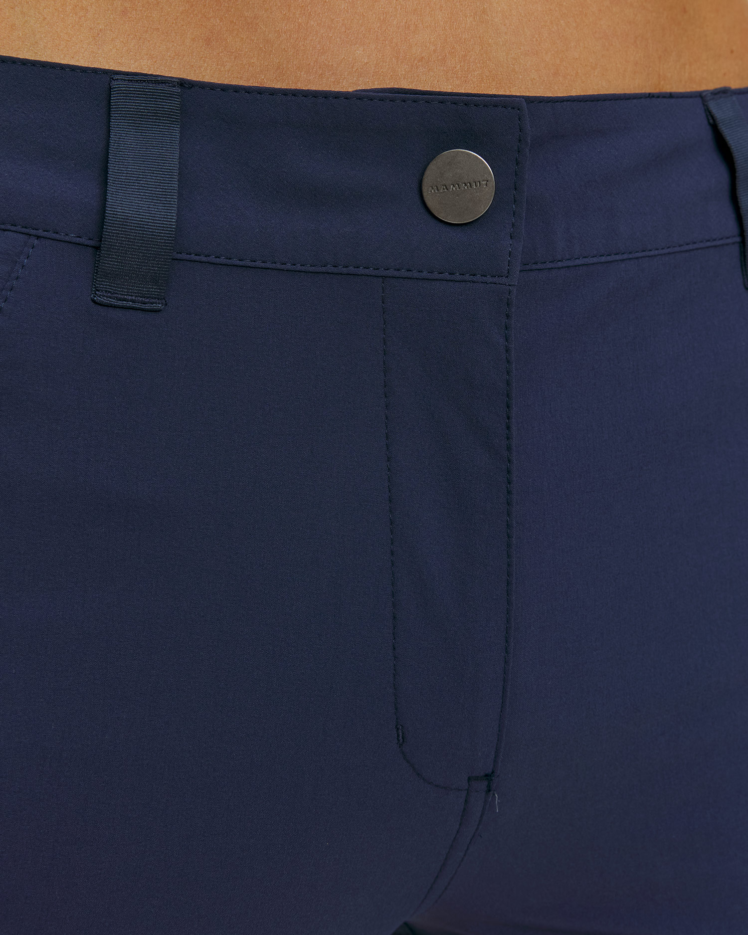Pantalon de trekking bleu marine 2 en 1 pour femmes Mammut Runbold IV Zip Off Pants