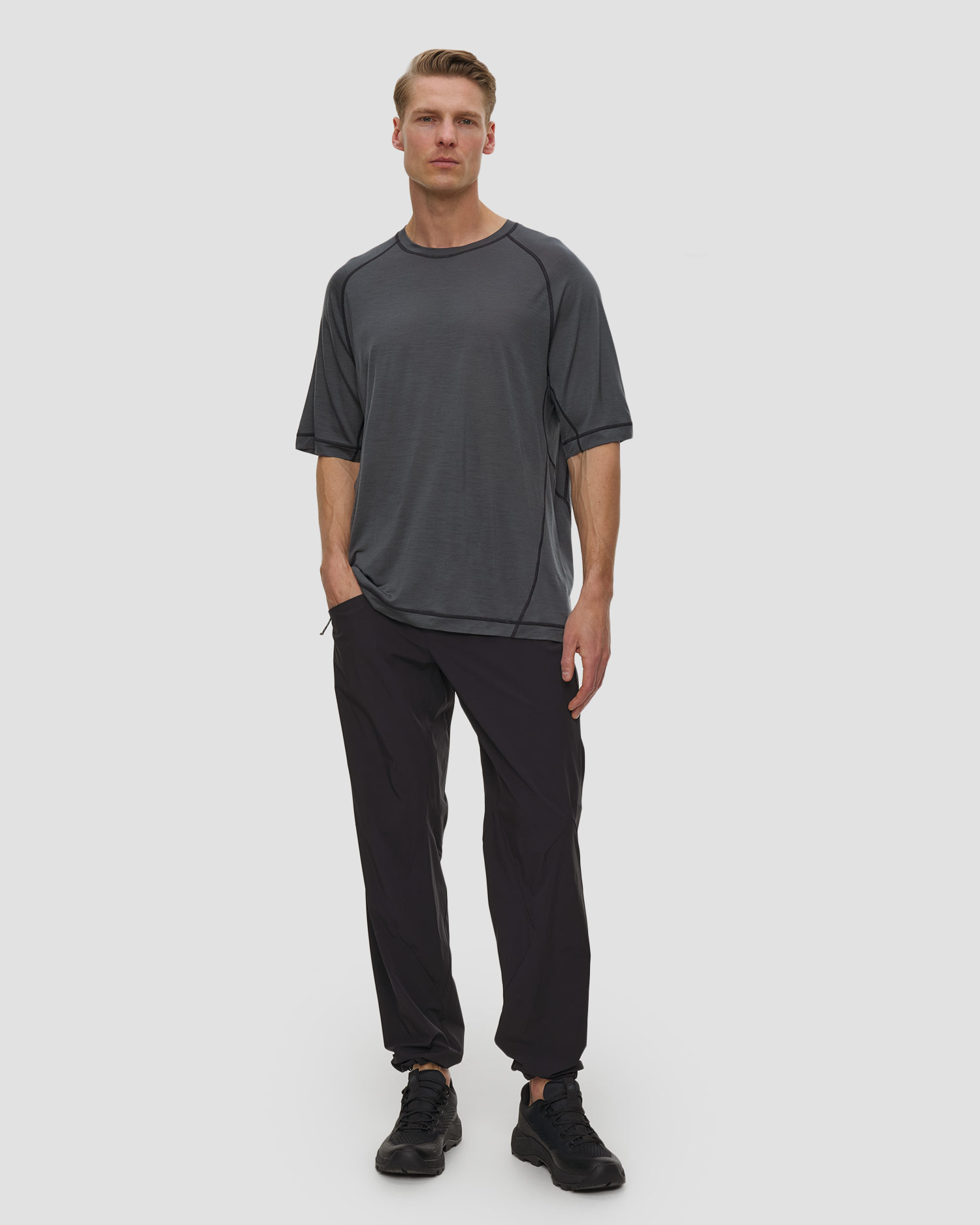 Pantaloni de trekking pentru bărbați Mammut Hiking Patrol x Mammut Light Pants negri