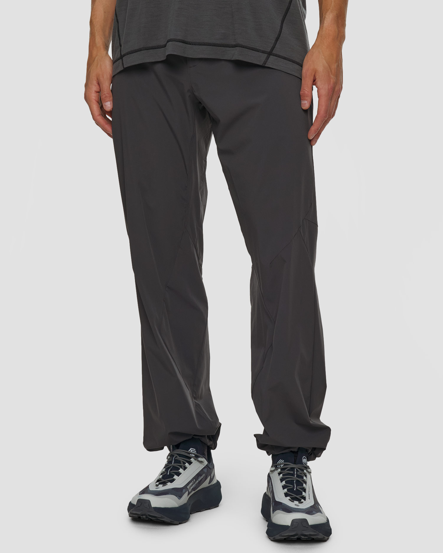 Pantalon de trekking gris pour hommes Mammut Hiking Patrol x Mammut Light Pants, Couleur: Szary