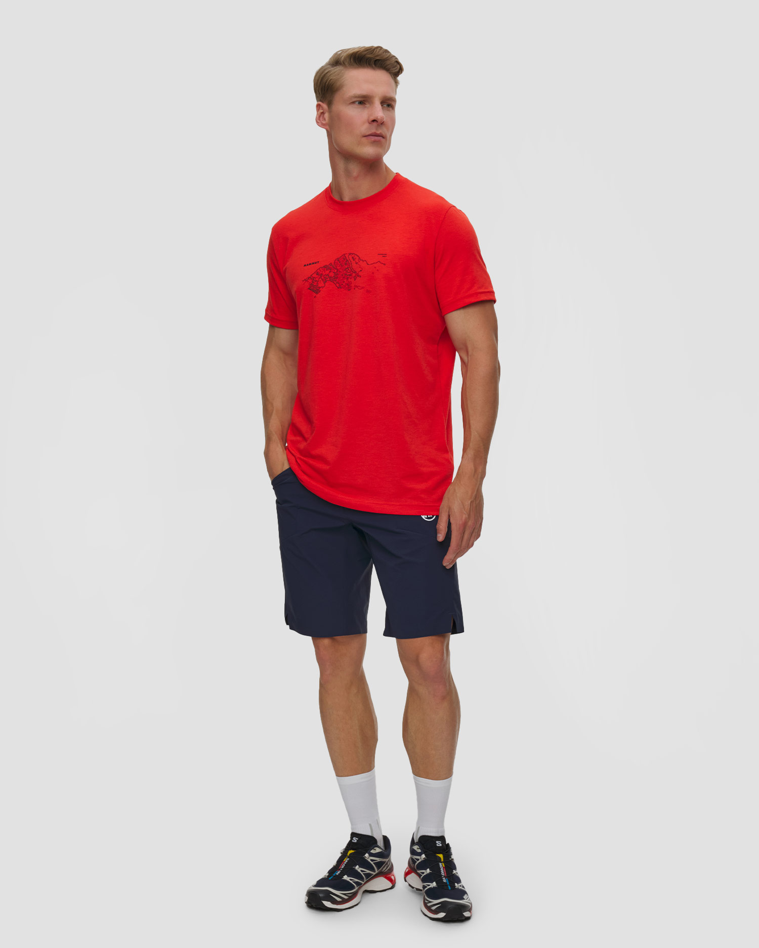 Short softshell bleu marine pour hommes Mammut Aenergy Light SO Shorts