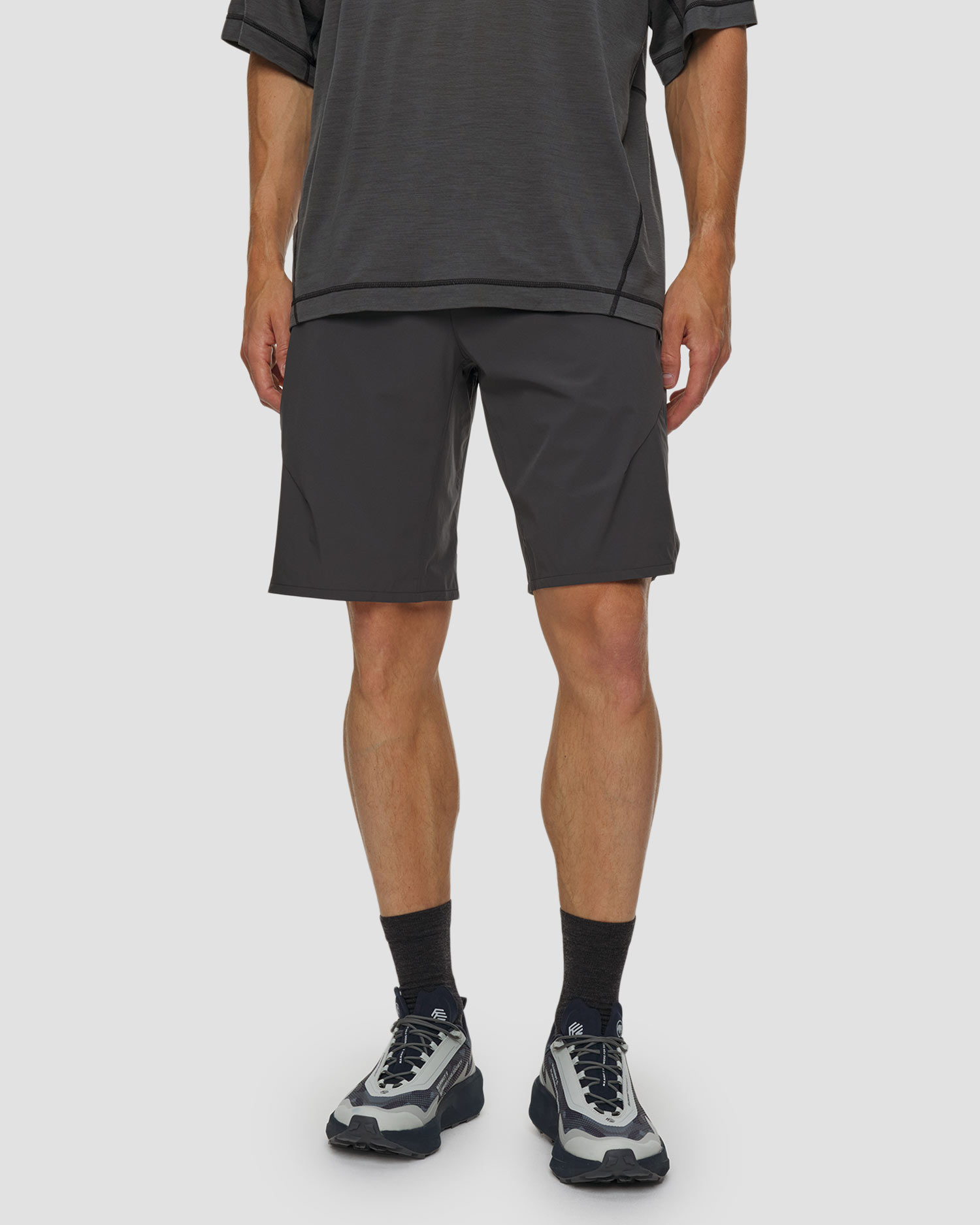 Short de trekking gris pour hommes Mammut Hiking Patrol x Mammut Light Shorts