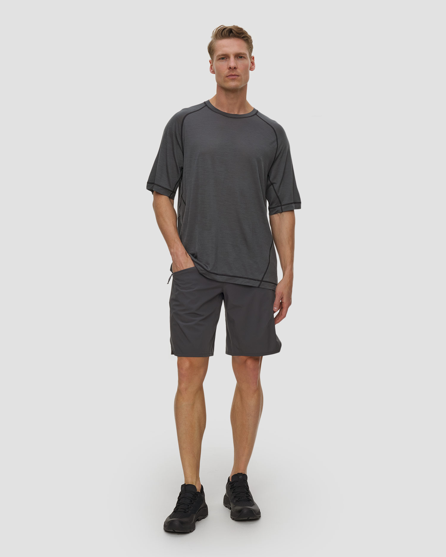 Pantaloni scurți de trekking pentru bărbați Mammut Hiking Patrol x Mammut Light Shorts gri