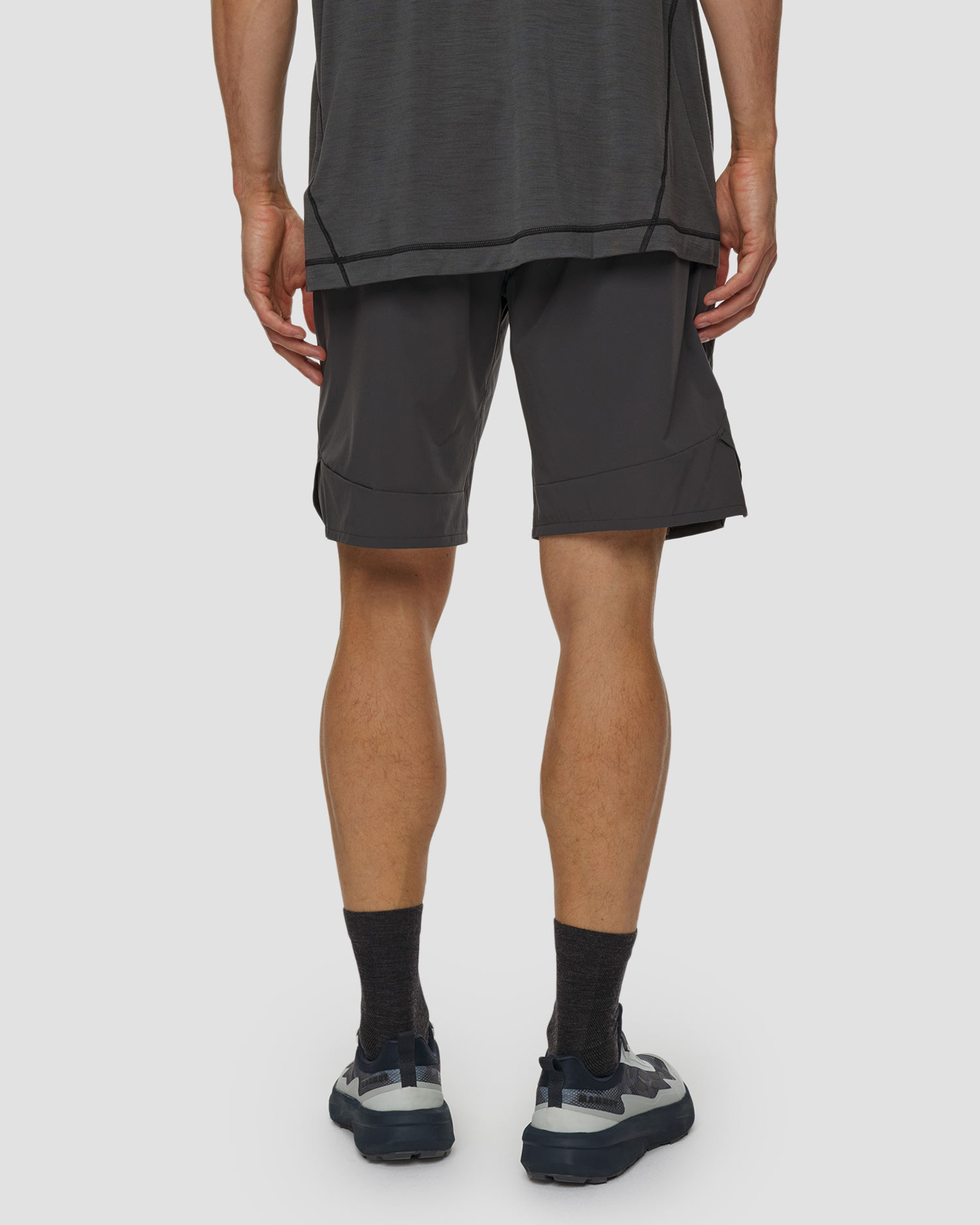 Short de trekking gris pour hommes Mammut Hiking Patrol x Mammut Light Shorts