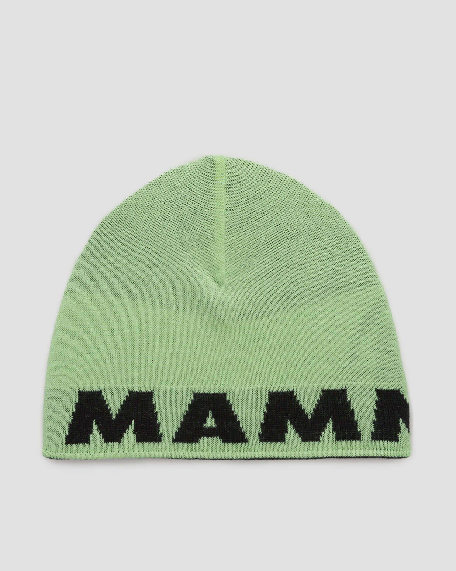 Double-sided Mammut Logo Beanie lime green, Color/Pattern: Zielony