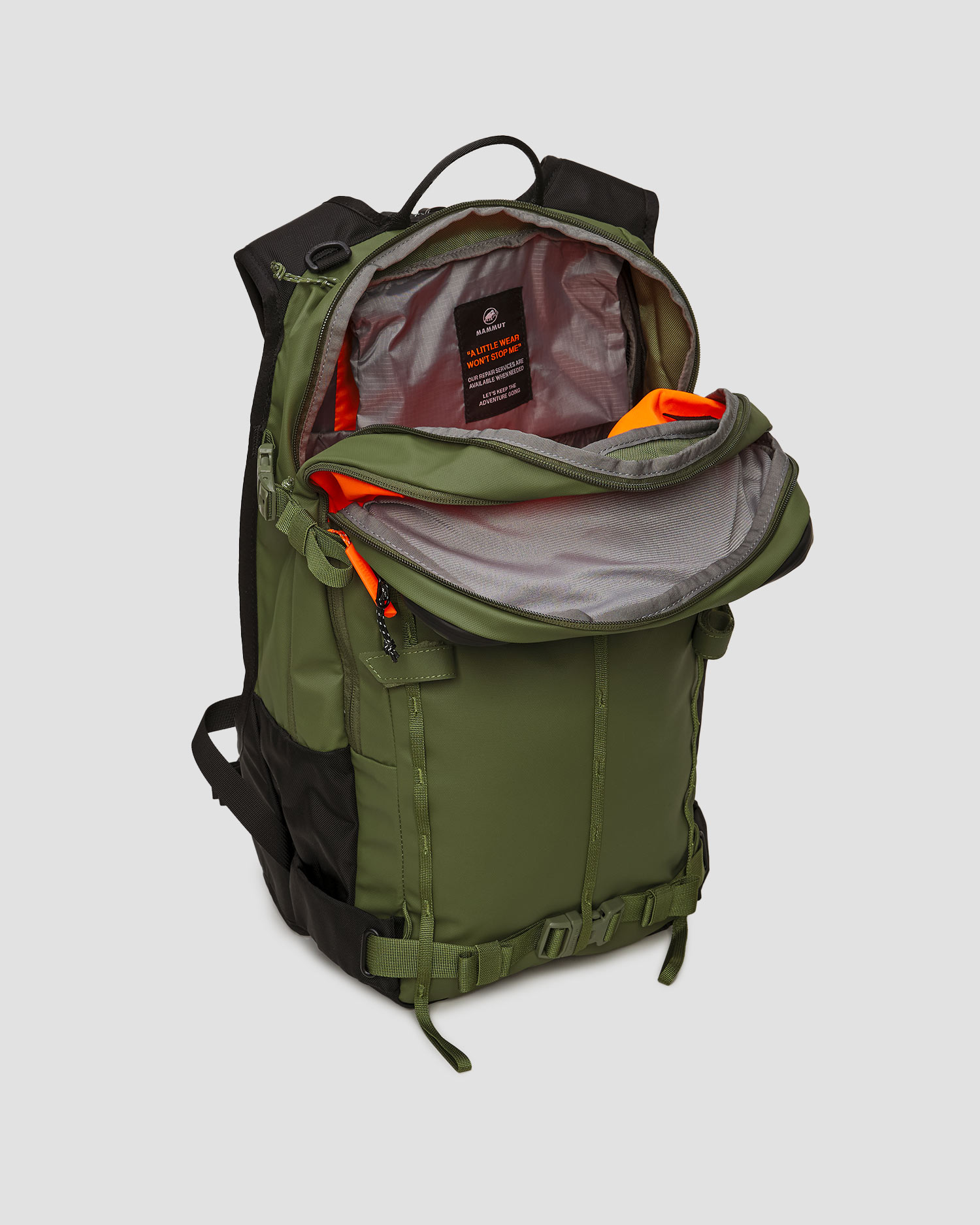 Sac à dos de skitouring vert Mammut Nirvana 28