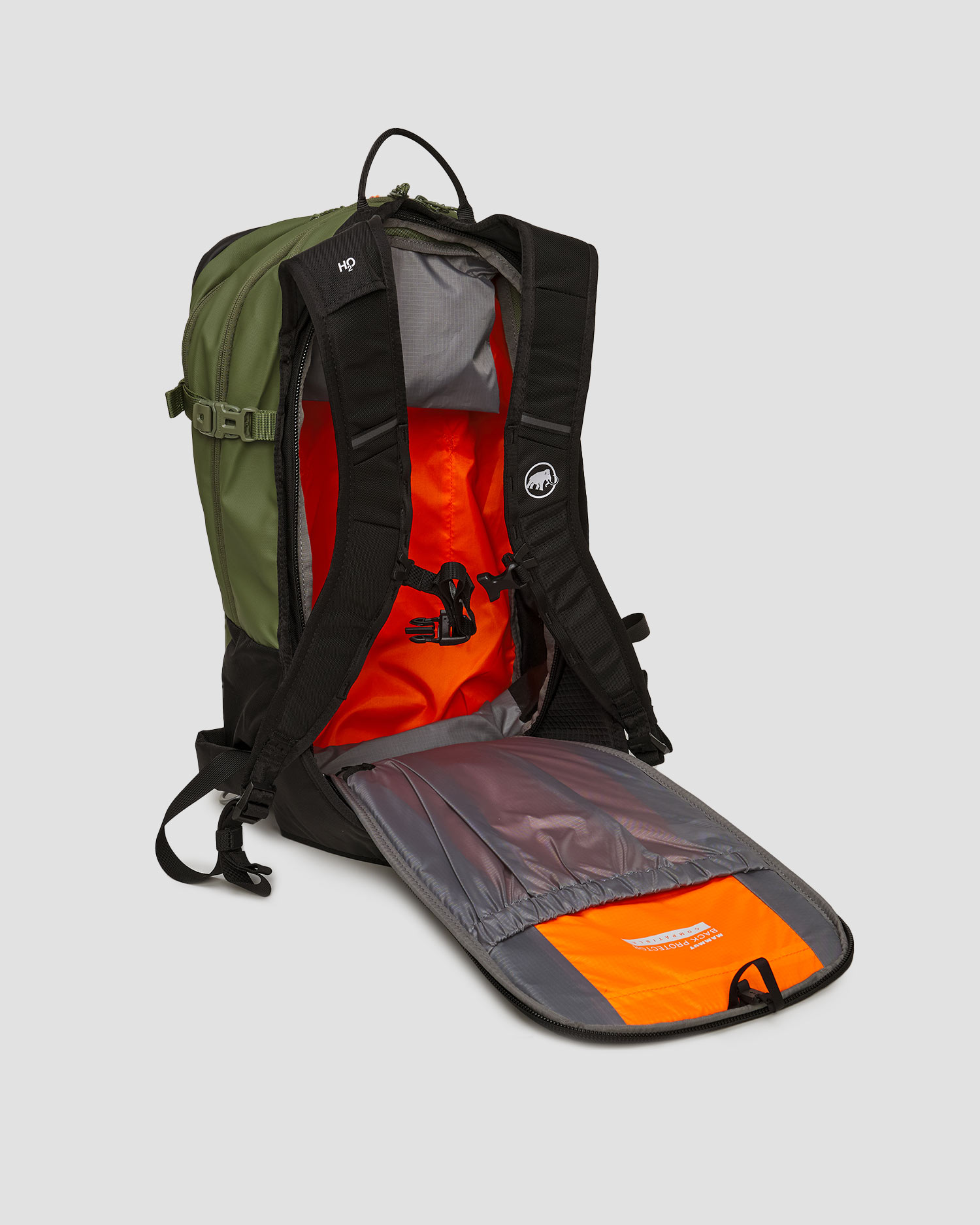 Sac à dos de skitouring vert Mammut Nirvana 28