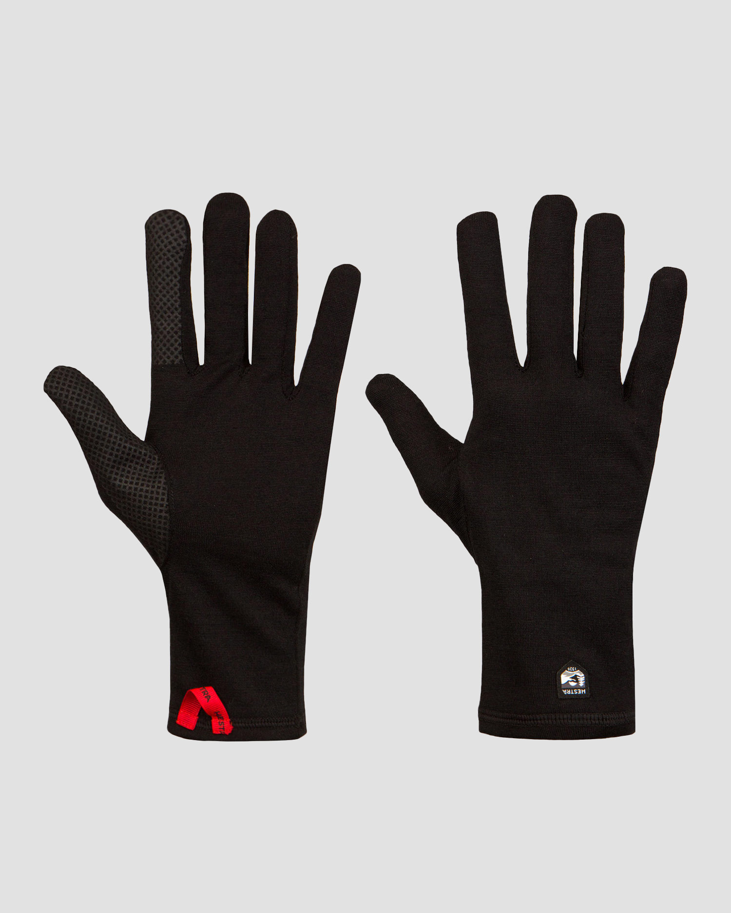 Guanti Hestra merino Wool Liner Long neri