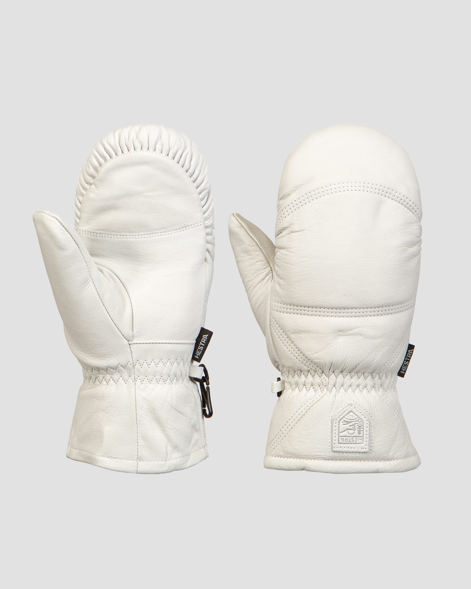 Hestra Leather Box Mitt Handschuhe in Weiß