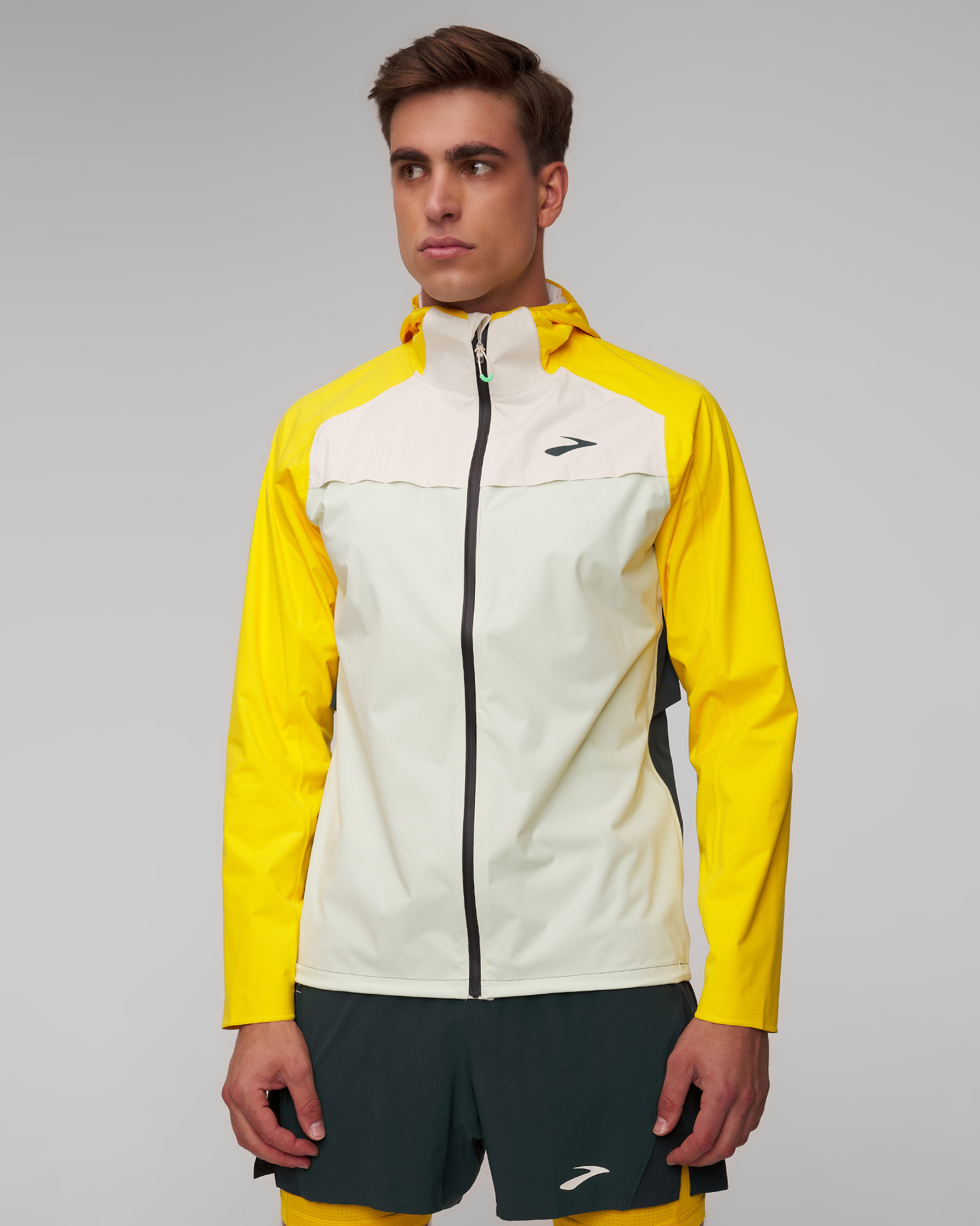 Nepromokavá pánská běžecká větrovka Brooks High Point Waterproof Jacket