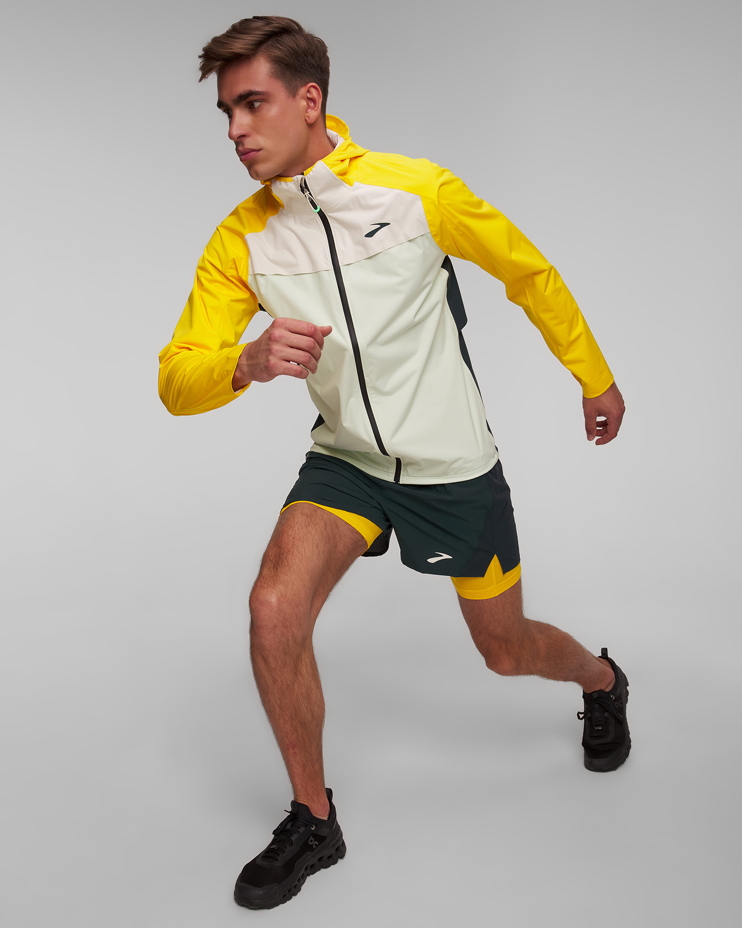 Nepromokavá pánská běžecká větrovka Brooks High Point Waterproof Jacket