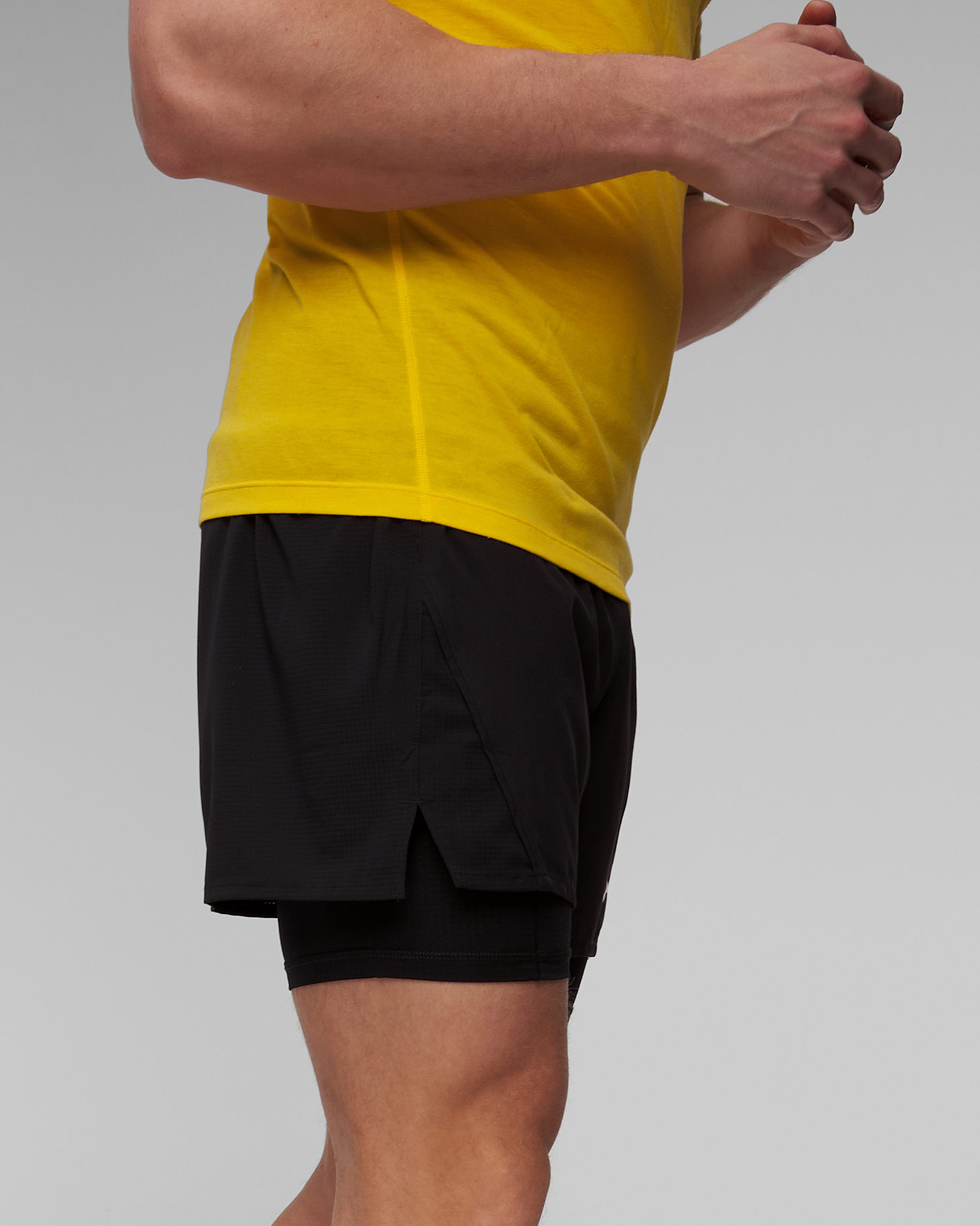 Pantaloni scurți de antrenament 2 în 1 pentru bărbați Brooks High Point 5"