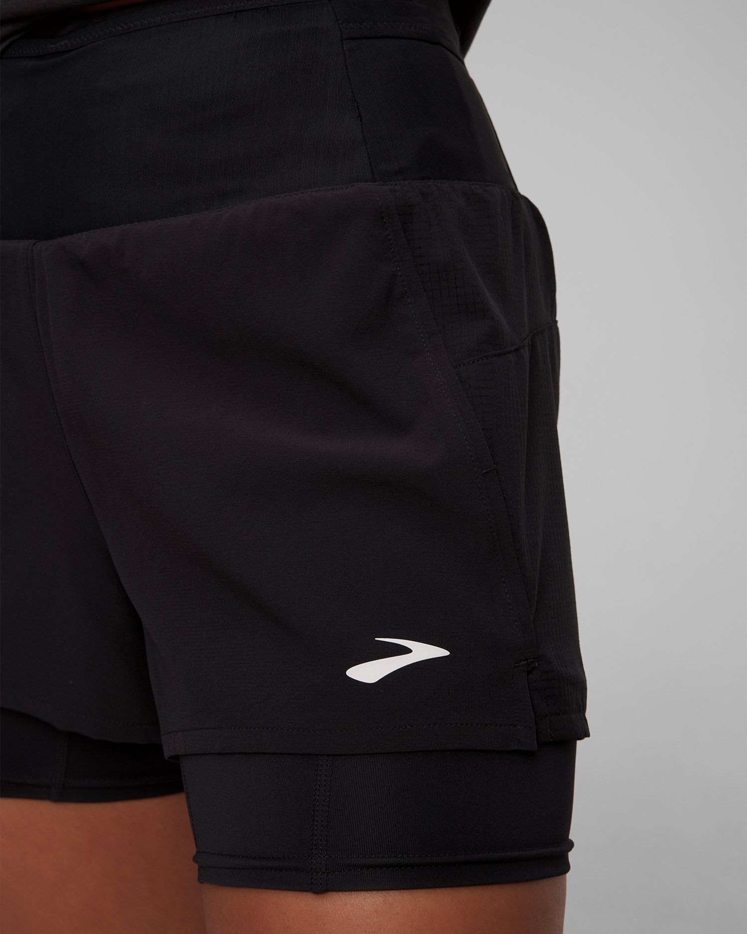 Pantaloni scurți de antrenament 2 în 1 pentru femei Brooks High Point 3"