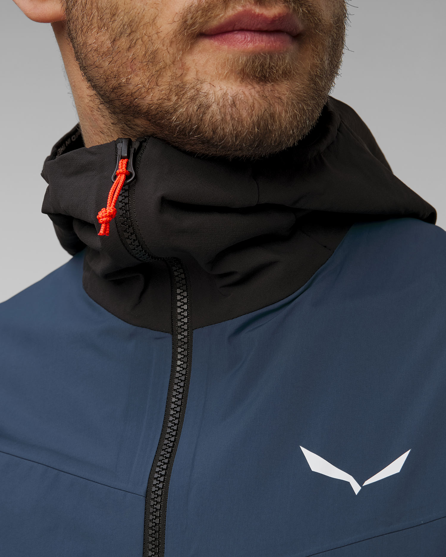 Pánská skitouringová bunda Salewa Sella Durastretch Hybrid v Černomodrém Barevném Provedení