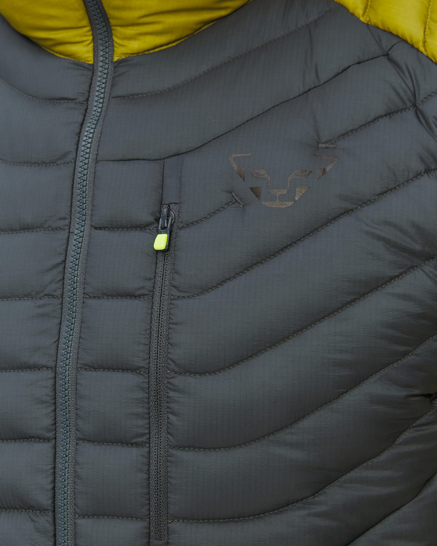 Dynafit Radical Down RDS M Hood Jkt Herren-Daunenjacke in Grau und Gelb