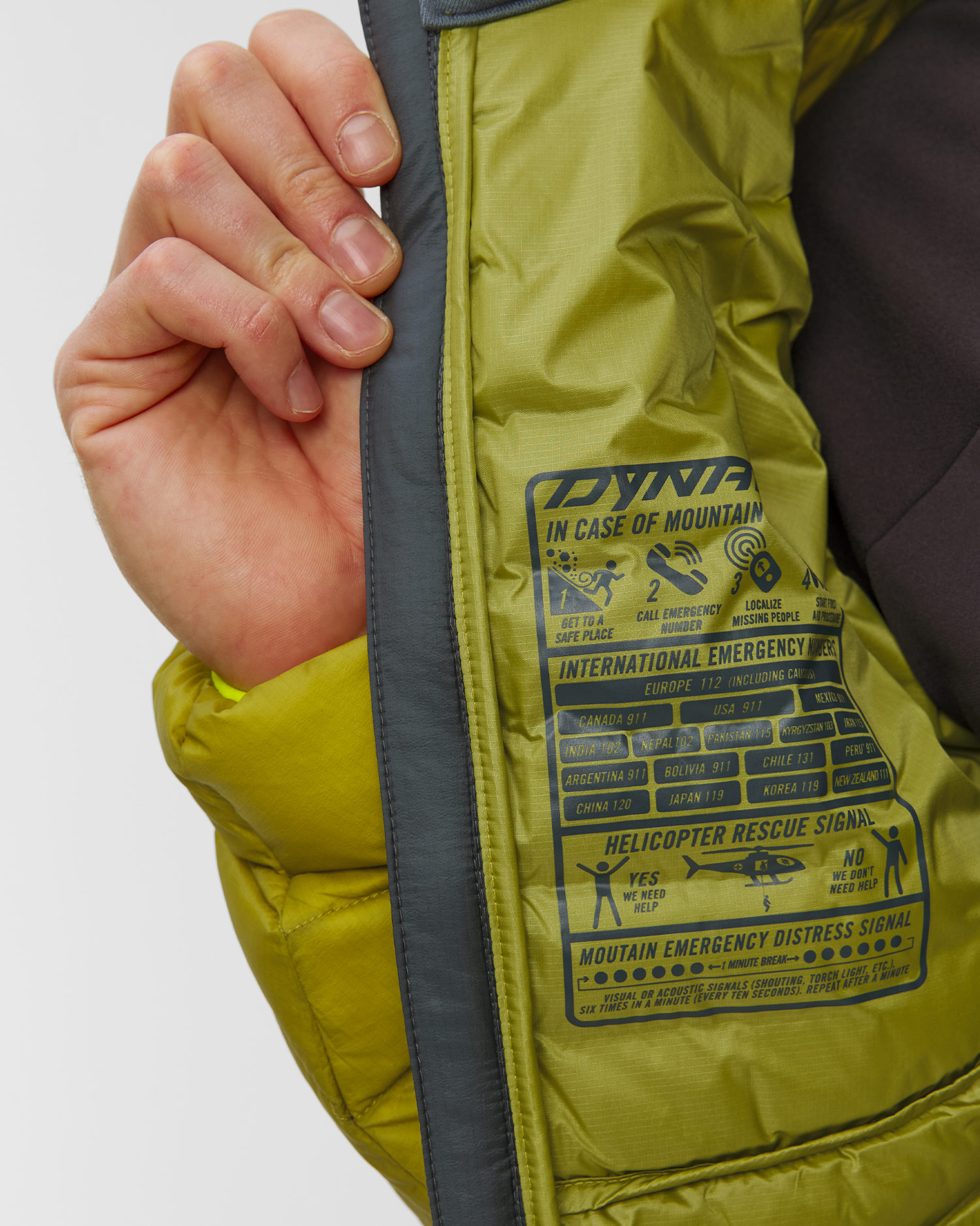 Dynafit Radical Down RDS M Hood Jkt Herren-Daunenjacke in Grau und Gelb