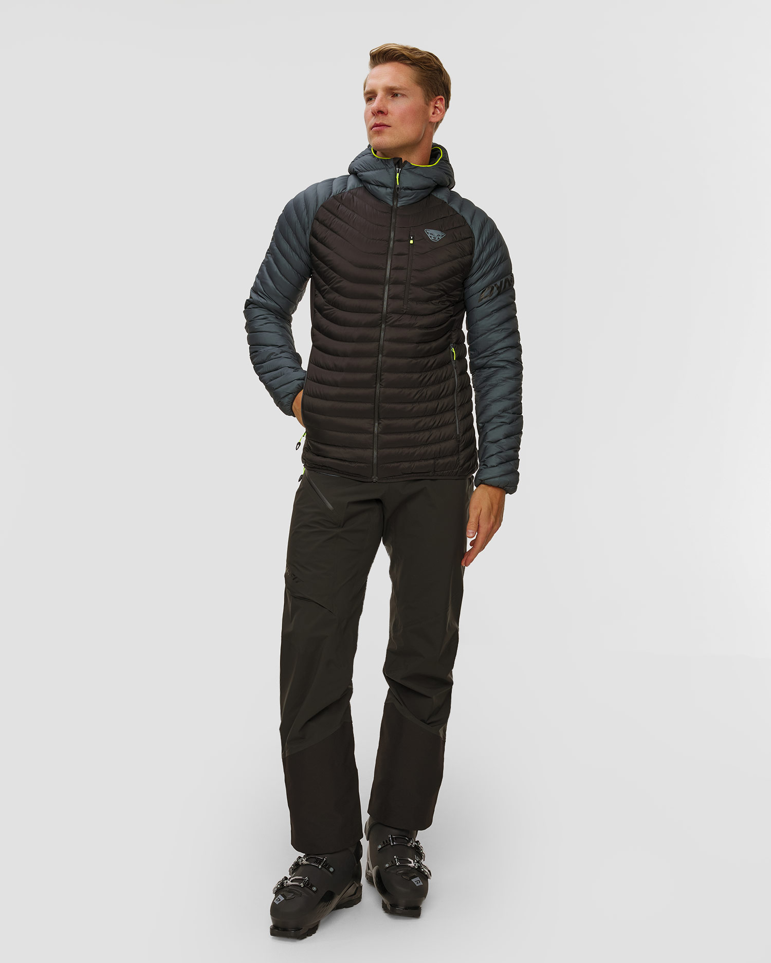 Men's down jacket Dynafit Radical Down RDS M Hood Jkt black-grey