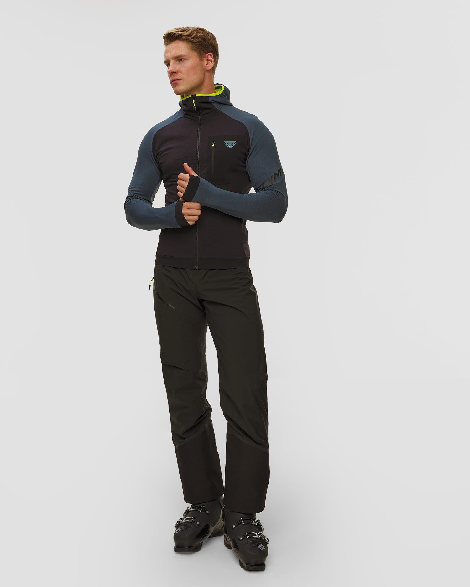Pánská softshellová bunda Dynafit Radical Polartec M Jkt v šedočerném barevném provedení