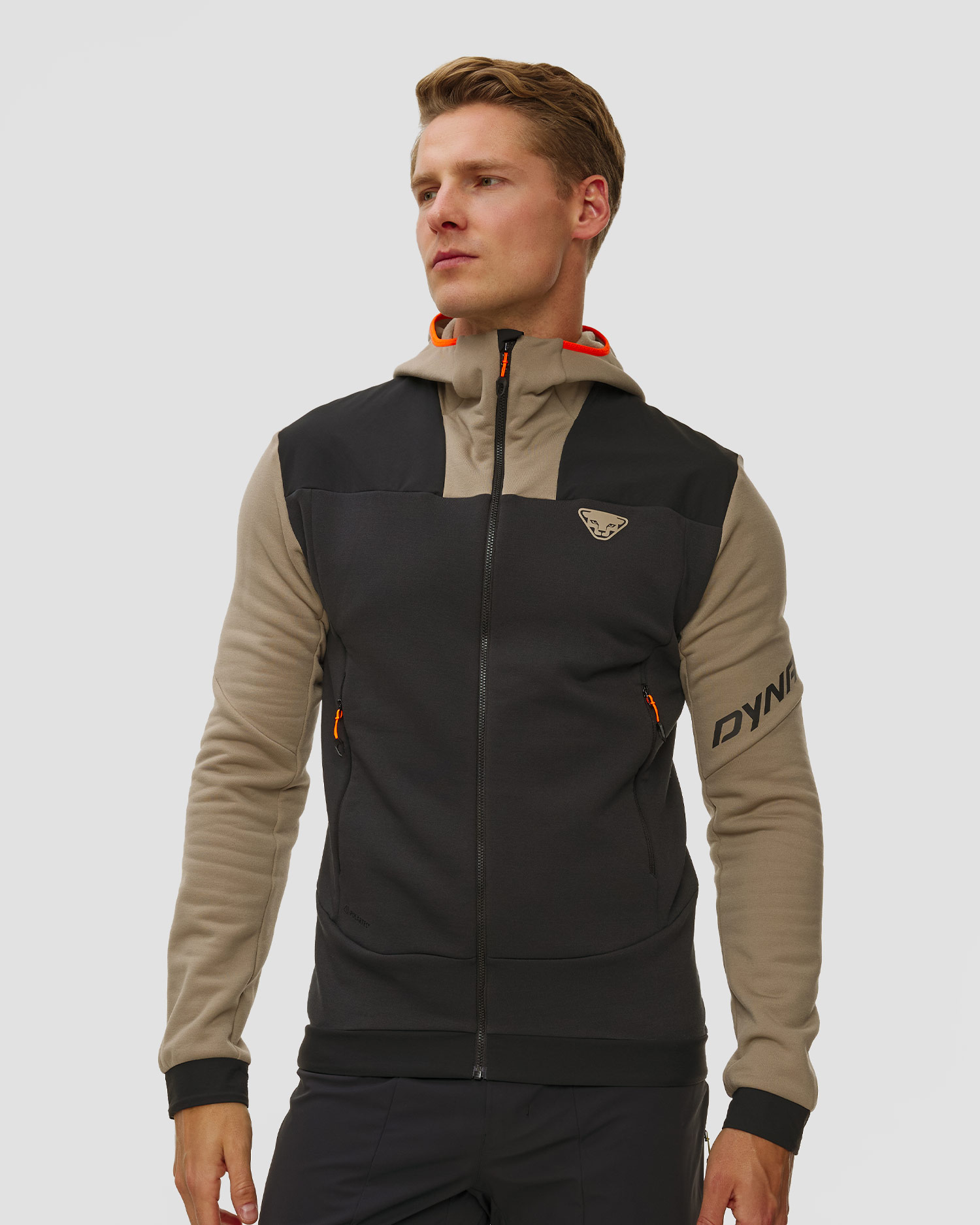 Bluza skiturowa męska Dynafit Tigard Polartec® czarno-beżowa