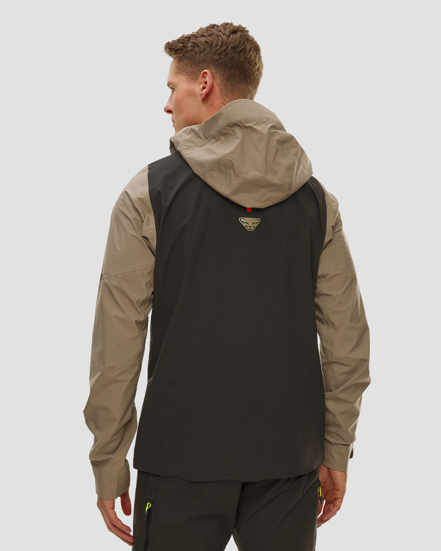 Veste de ski de randonnée noire et beige pour hommes Dynafit Blacklight 3L Jkt M