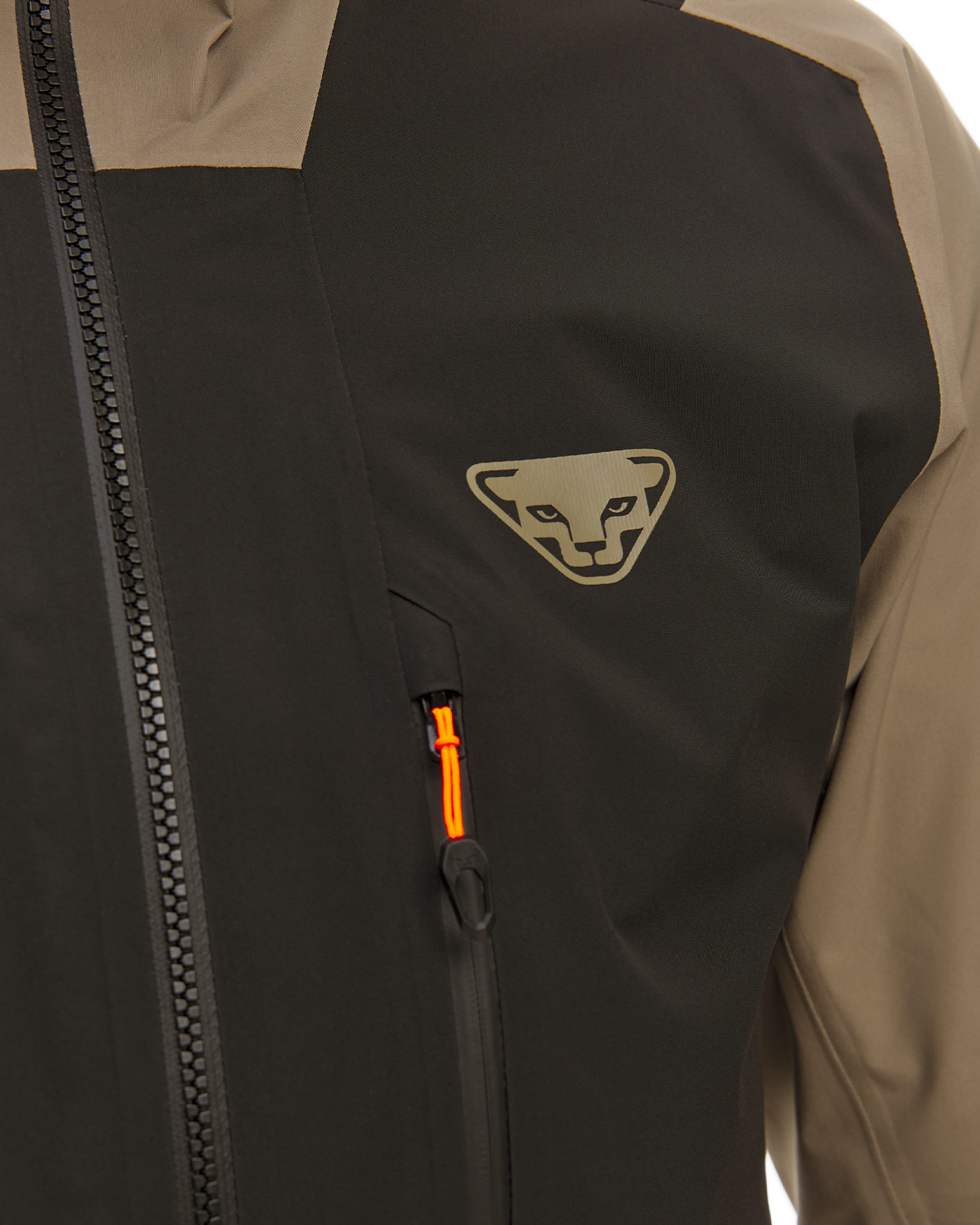 Veste de ski de randonnée noire et beige pour hommes Dynafit Blacklight 3L Jkt M