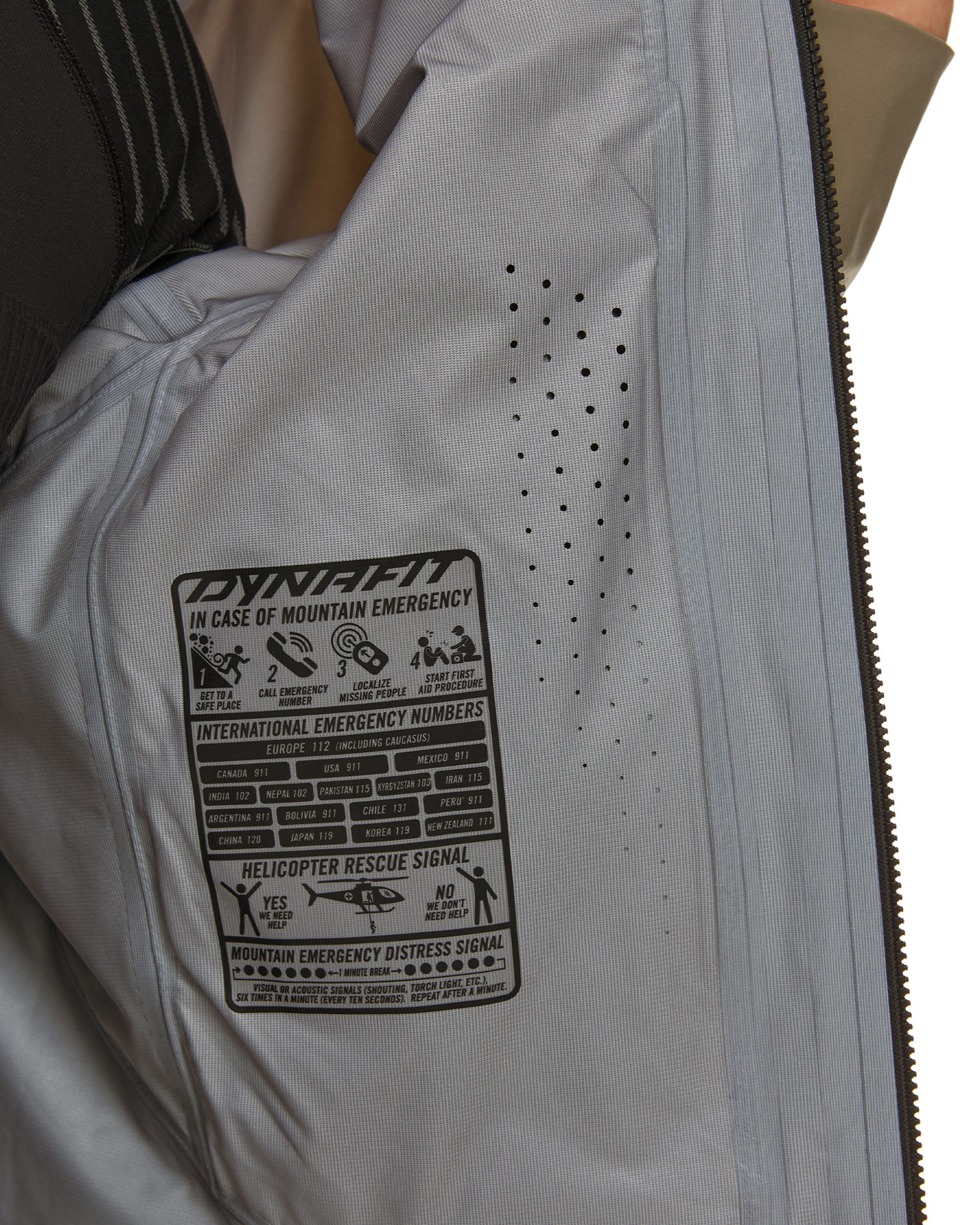 Veste de ski de randonnée noire et beige pour hommes Dynafit Blacklight 3L Jkt M