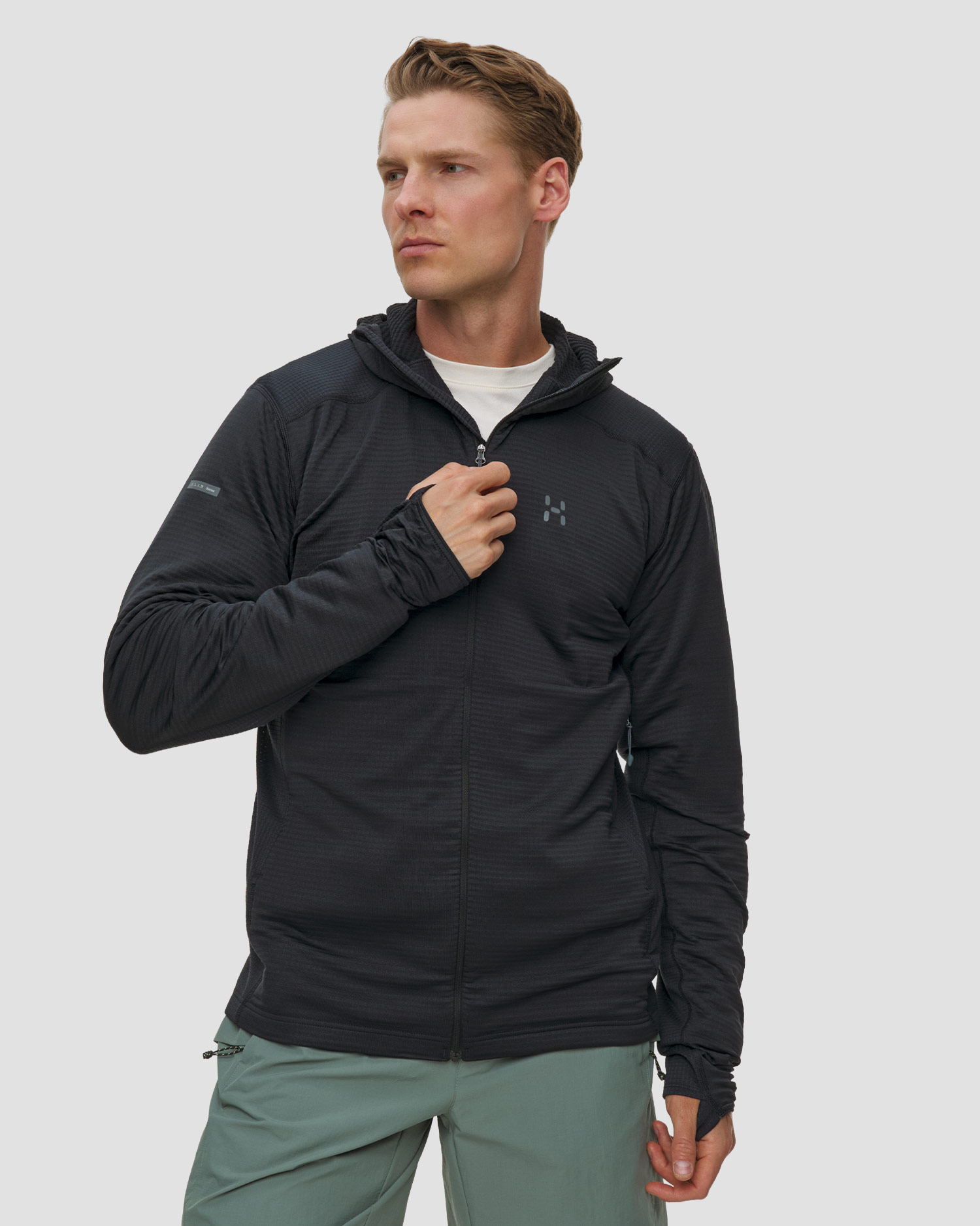Pánska mikina Haglofs L.I.M Mid Multi II Hood čierna
