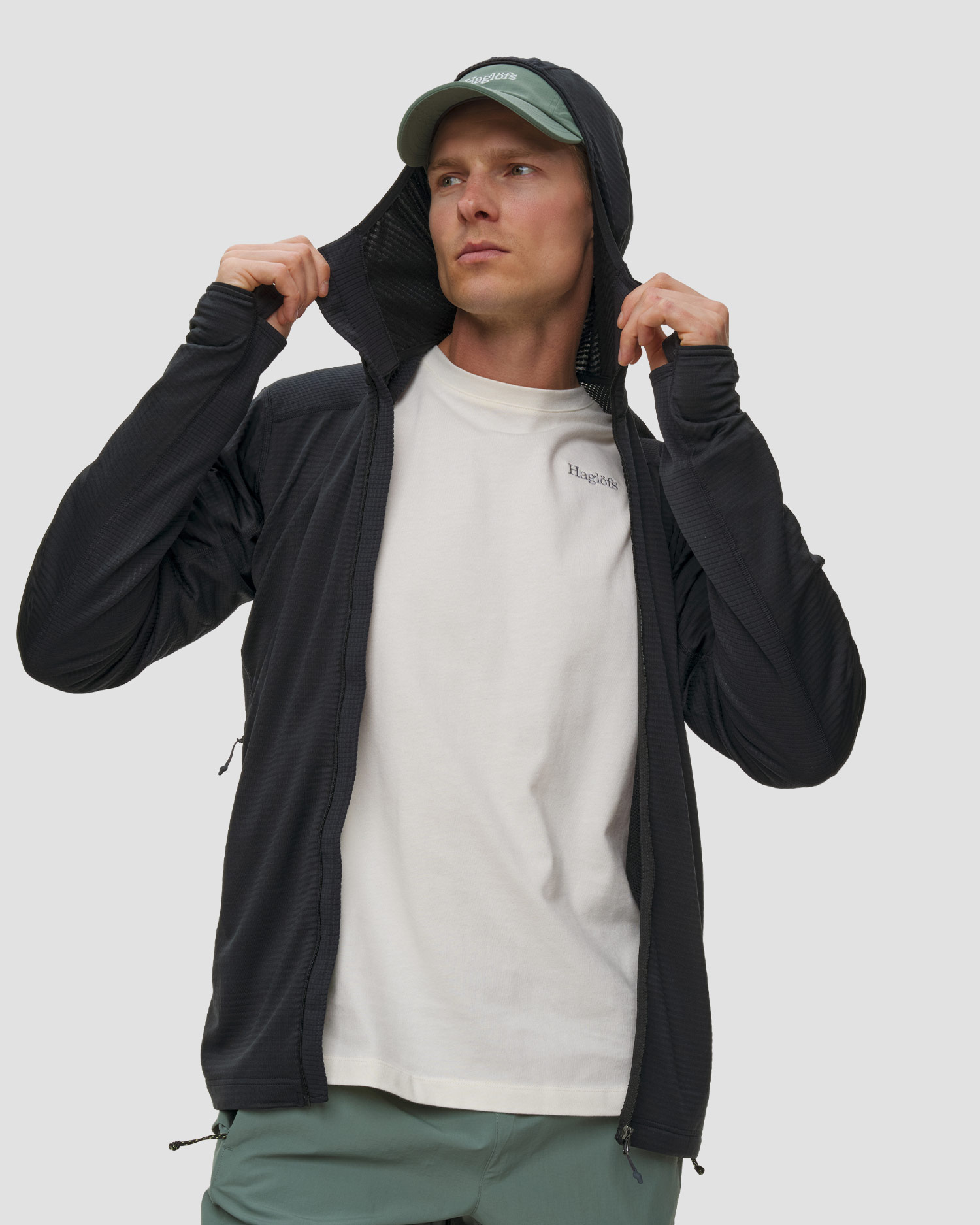 Pánska mikina Haglofs L.I.M Mid Multi II Hood čierna