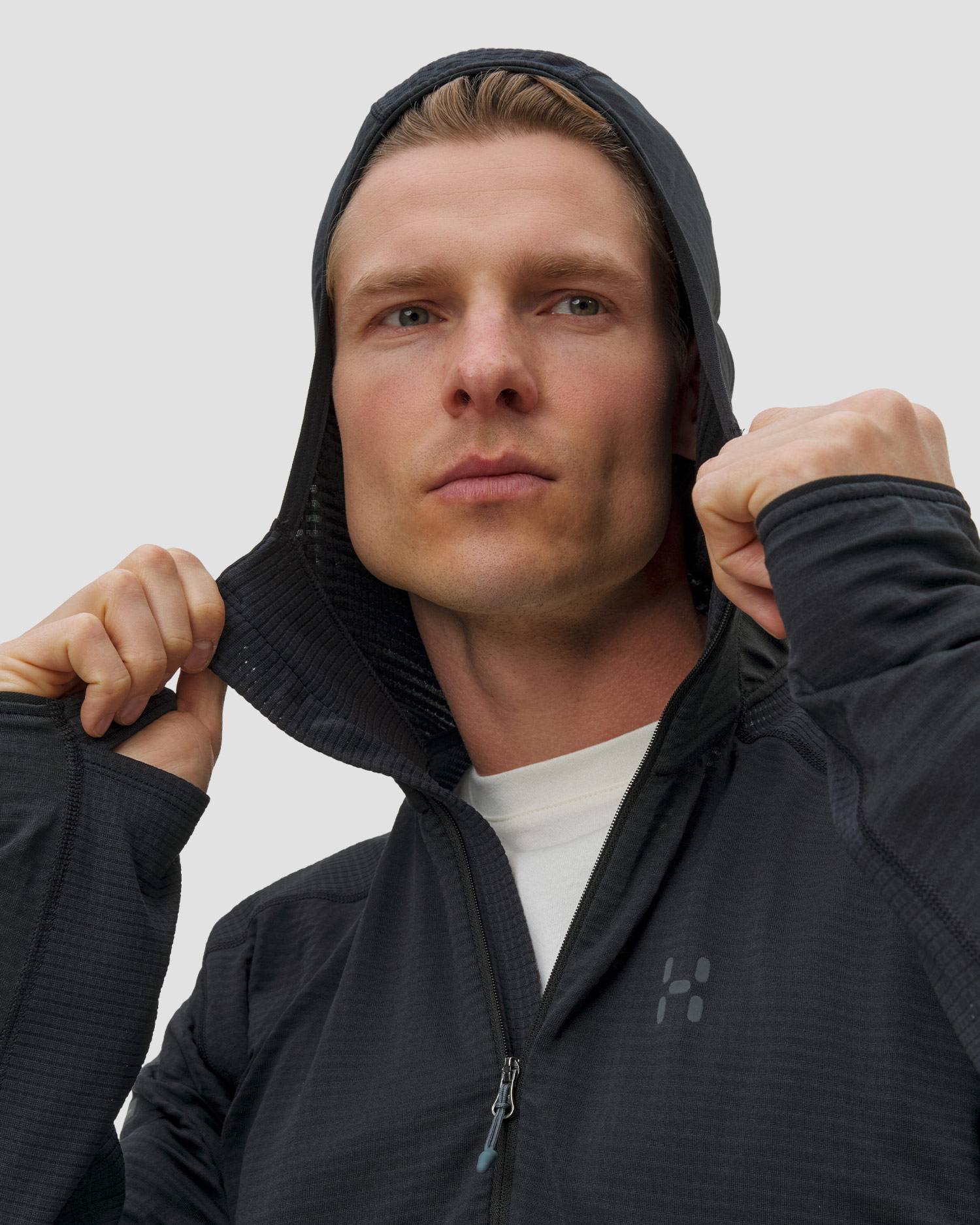 Pánska mikina Haglofs L.I.M Mid Multi II Hood čierna