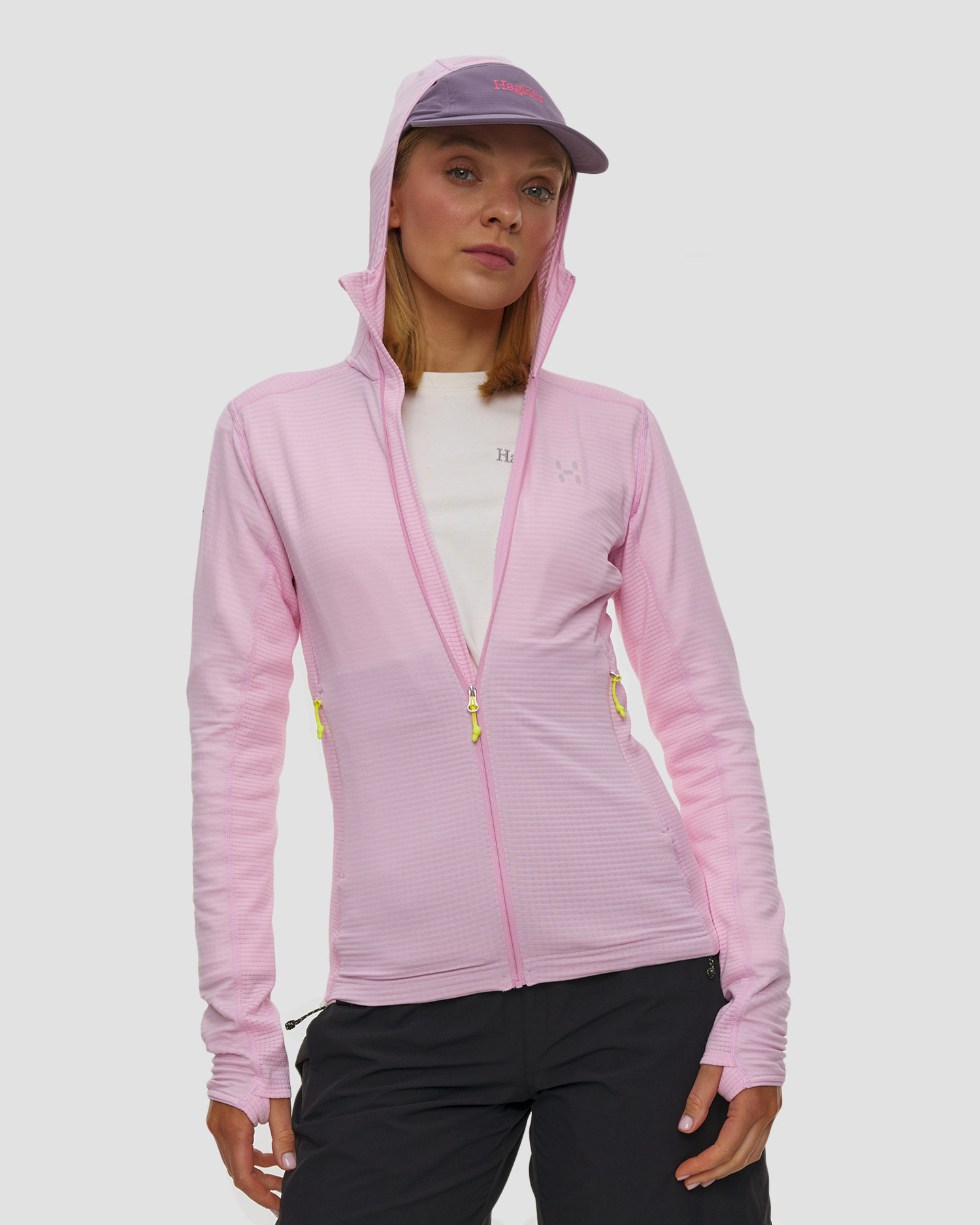 Haglofs L.I.M Mid Multi II Hood Damen-Sweatshirt in Pink