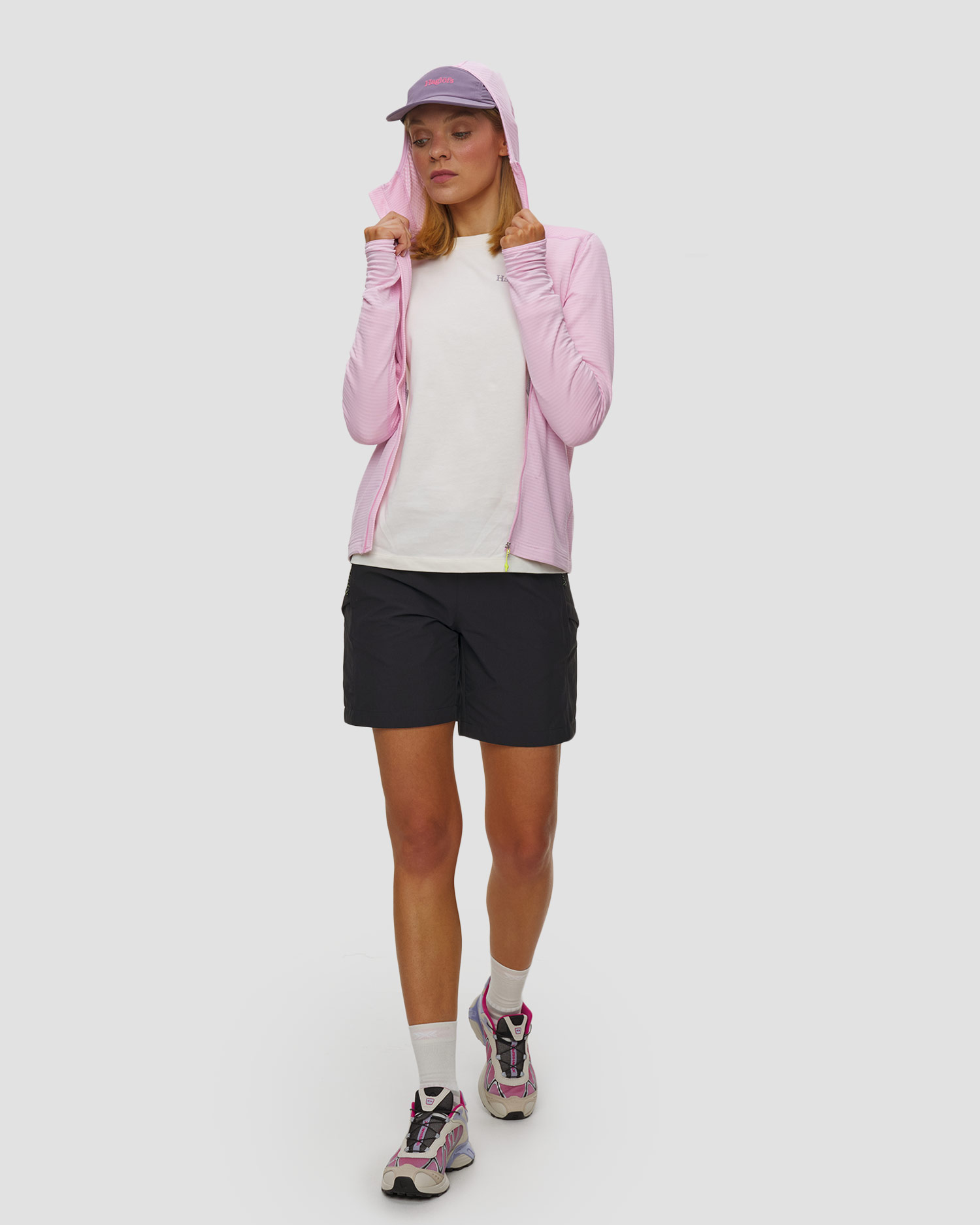 Haglofs L.I.M Mid Multi II Hood Damen-Sweatshirt in Pink