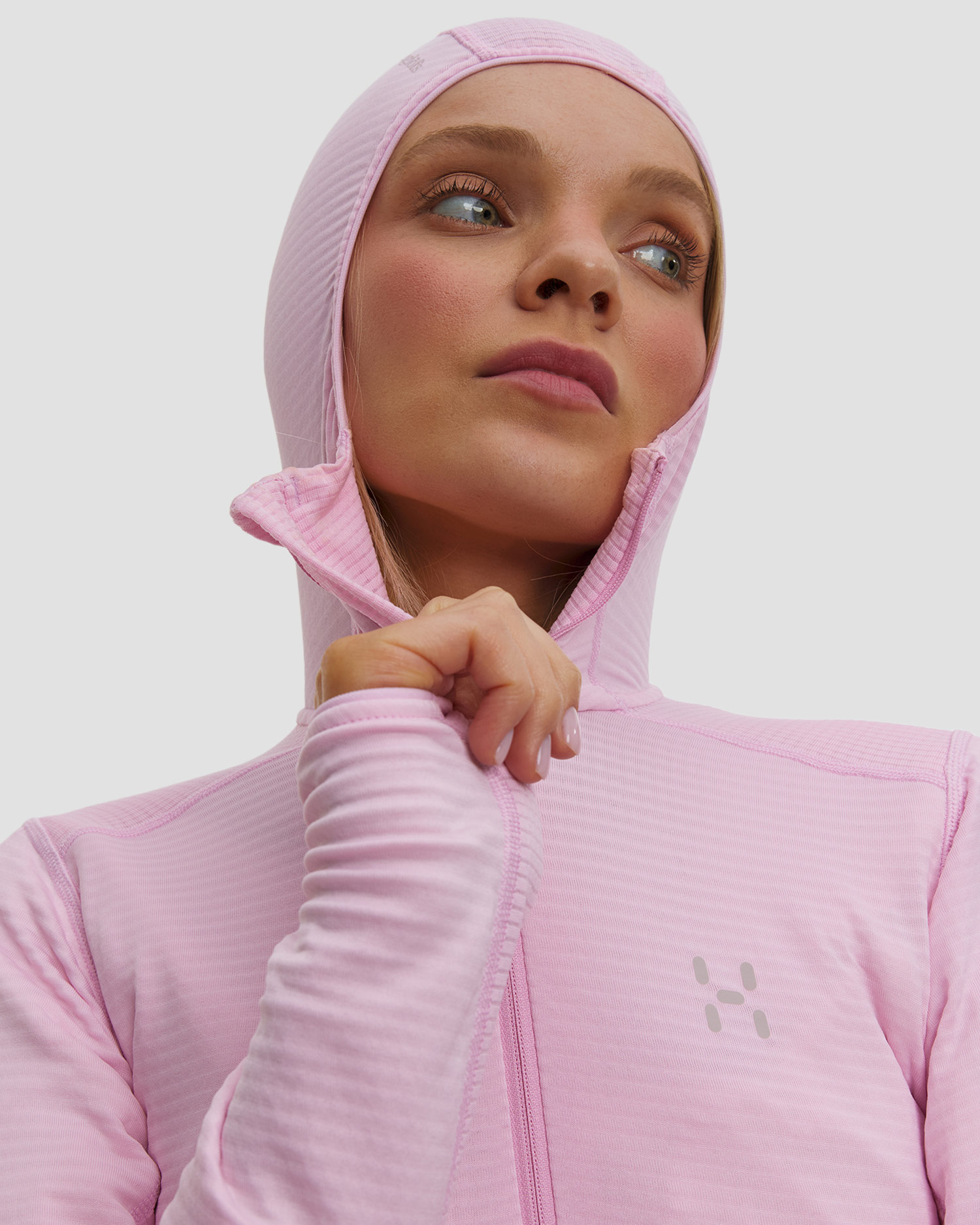 Haglofs L.I.M Mid Multi II Hood Damen-Sweatshirt in Pink