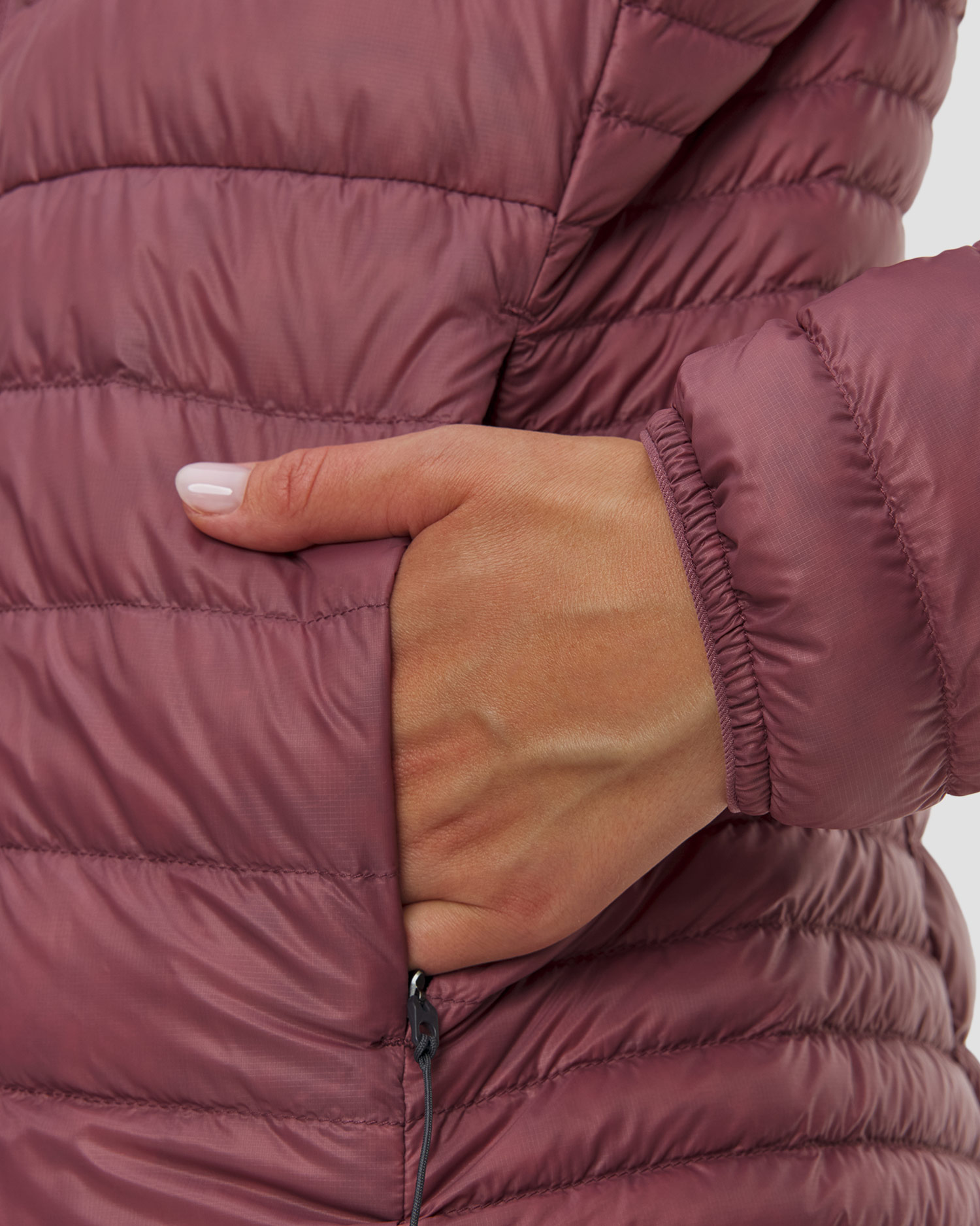 Women's jacket Haglofs L.I.M Down II Hood burgundy