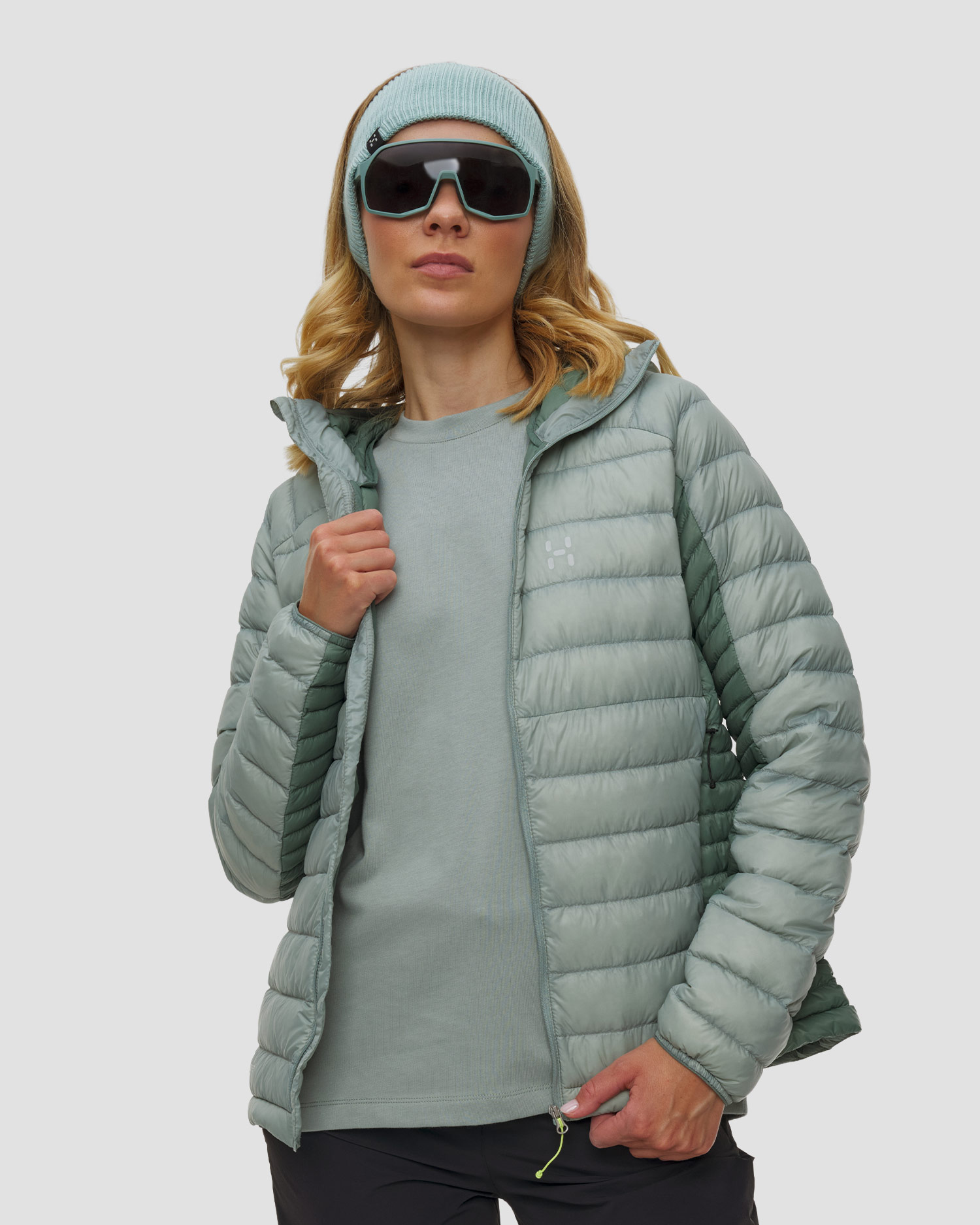 Women's jacket Haglofs L.I.M Down II Hood green