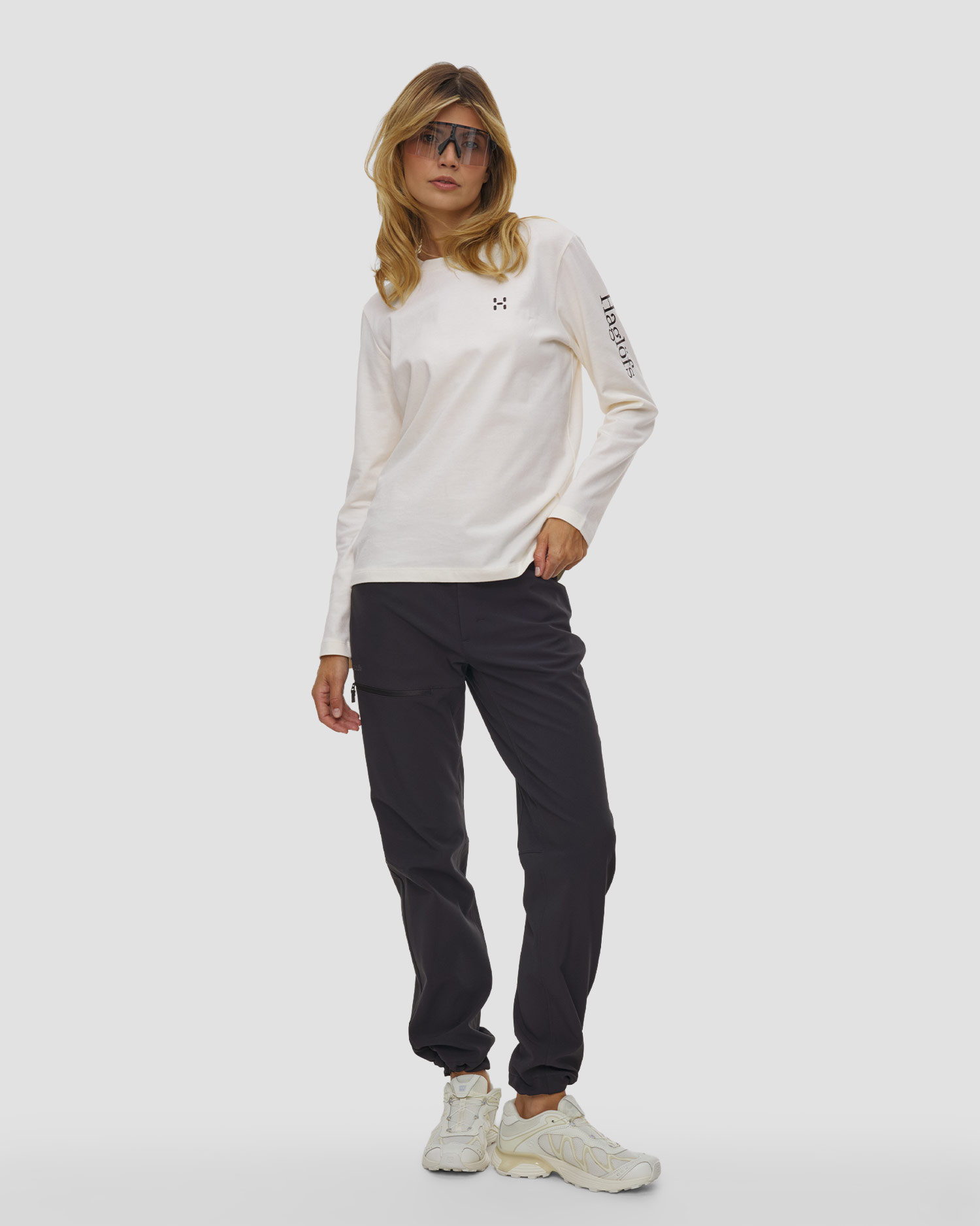 Dámske softshellové nohavice Haglofs Warm Flex Pant čierne
