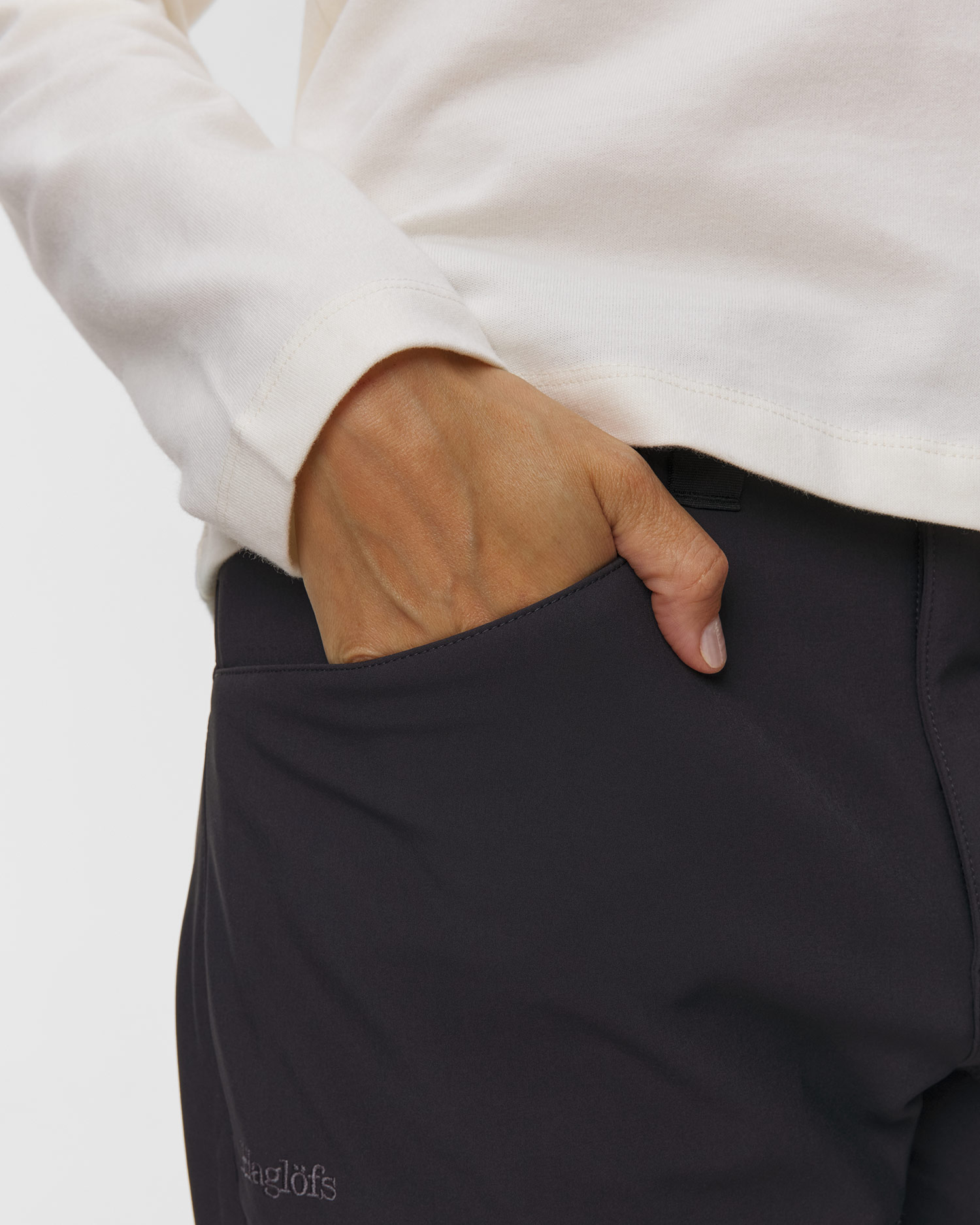 Dámske softshellové nohavice Haglofs Warm Flex Pant čierne