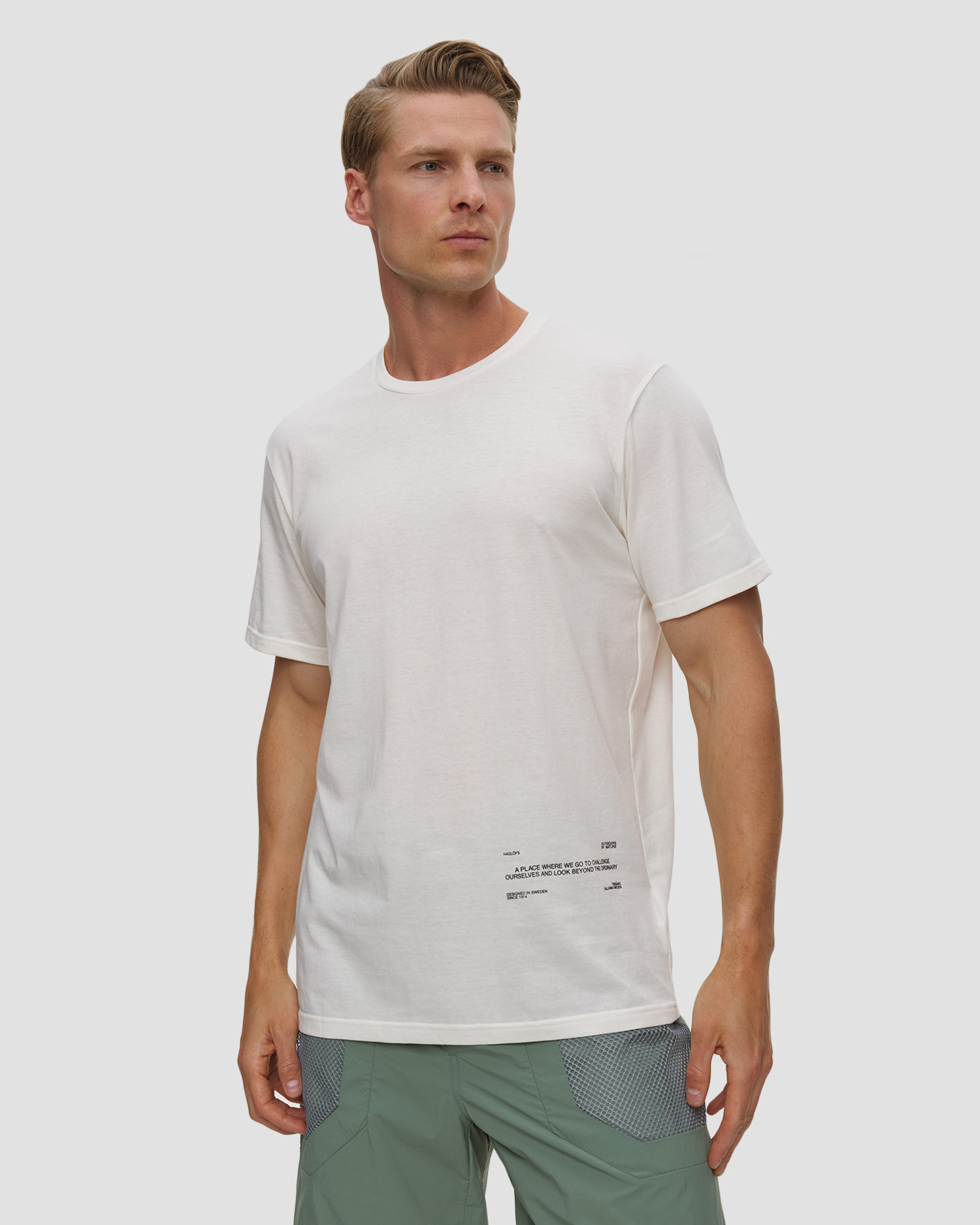Pánske tričko Haglofs Outsiders Graphic Tee biele