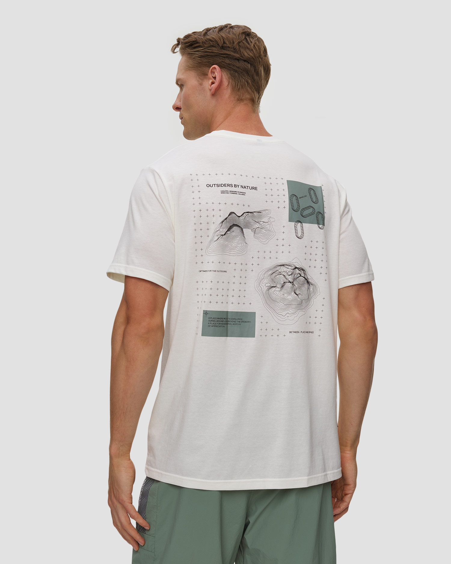 Pánske tričko Haglofs Outsiders Graphic Tee biele