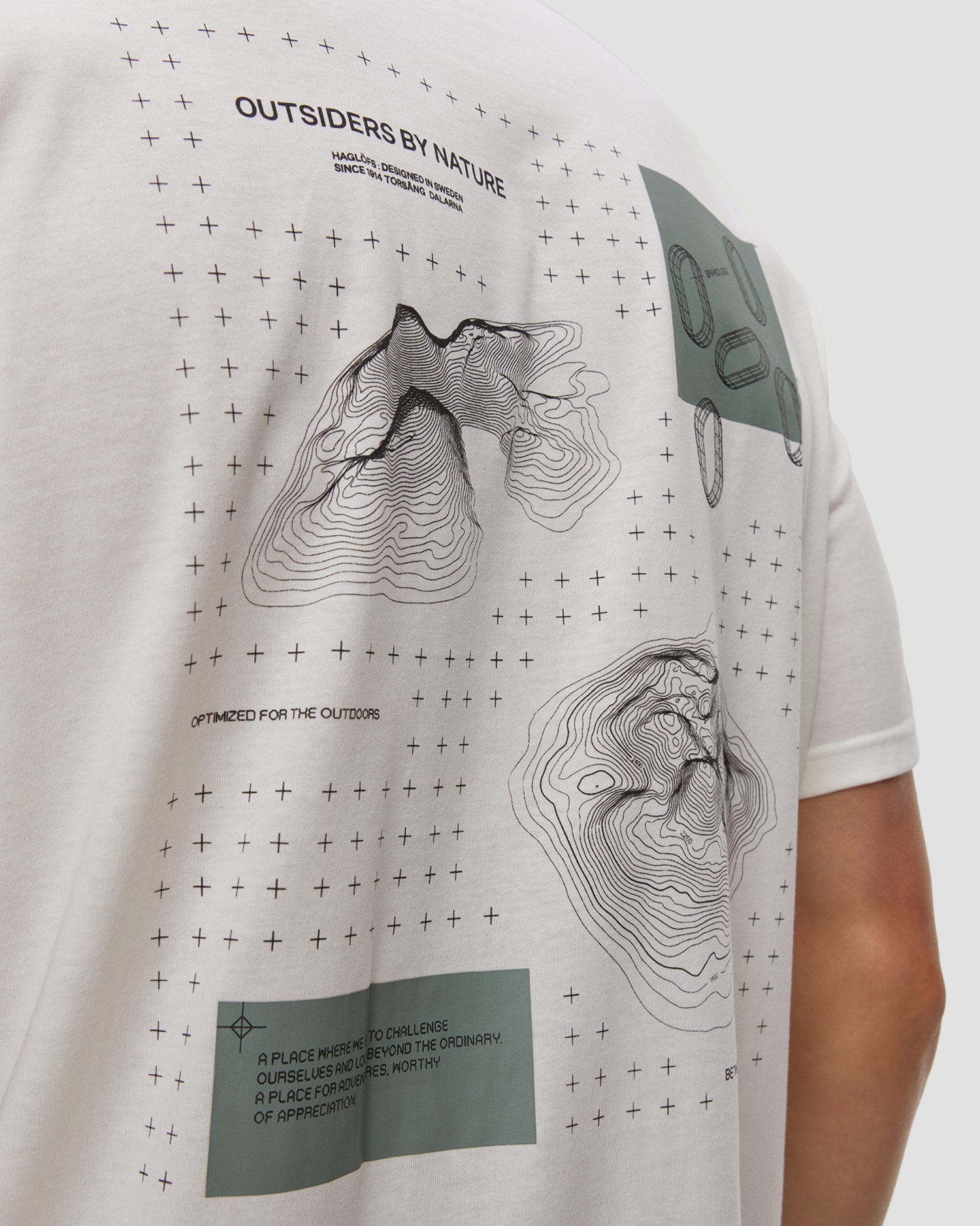 Pánske tričko Haglofs Outsiders Graphic Tee biele