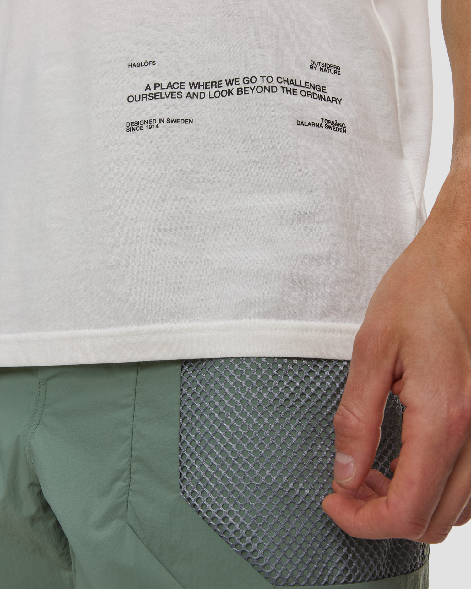 Pánske tričko Haglofs Outsiders Graphic Tee biele