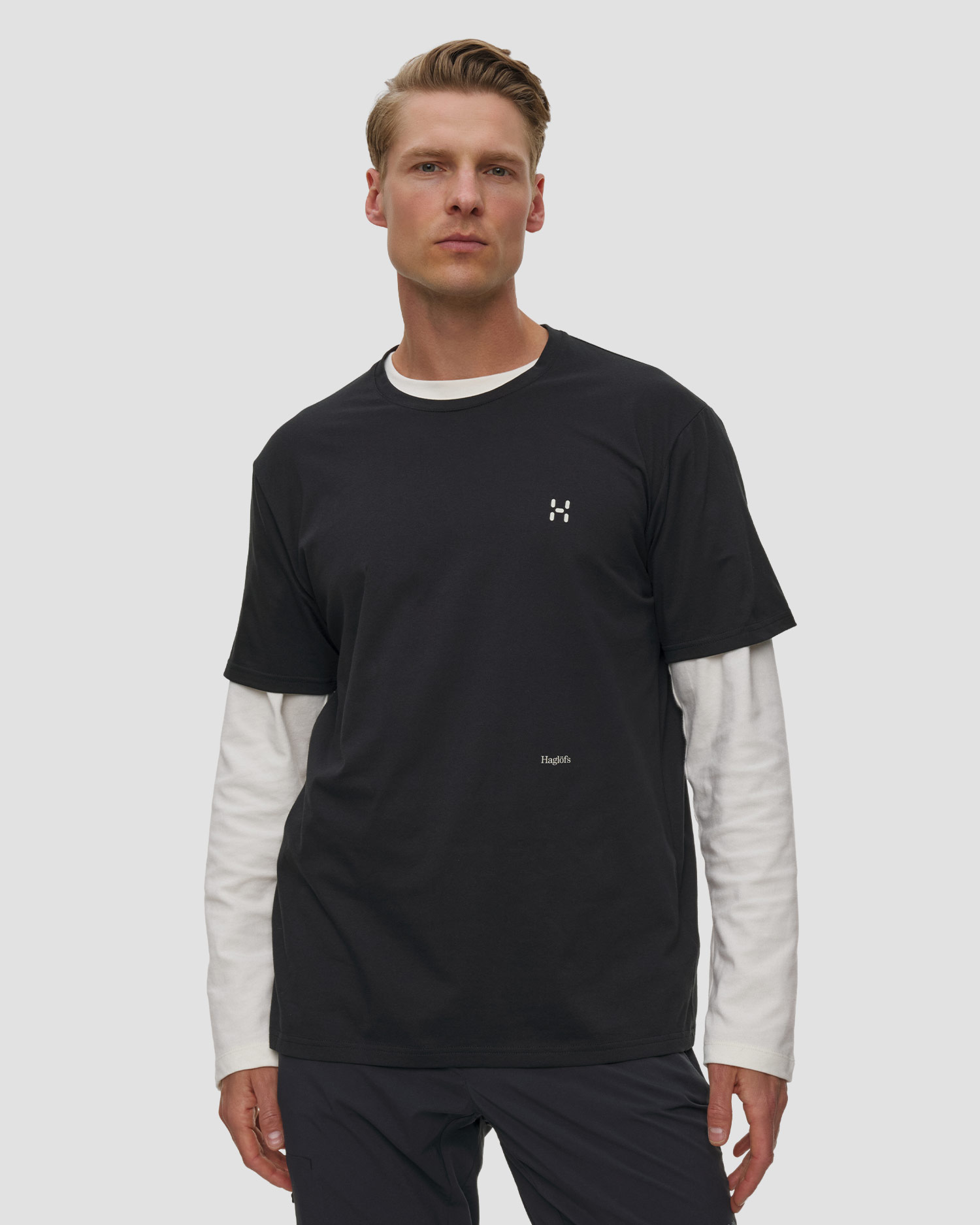 Pánske tričko Haglofs Outsiders Graphic Tee čierne, Farba-Vzor: Czarny
