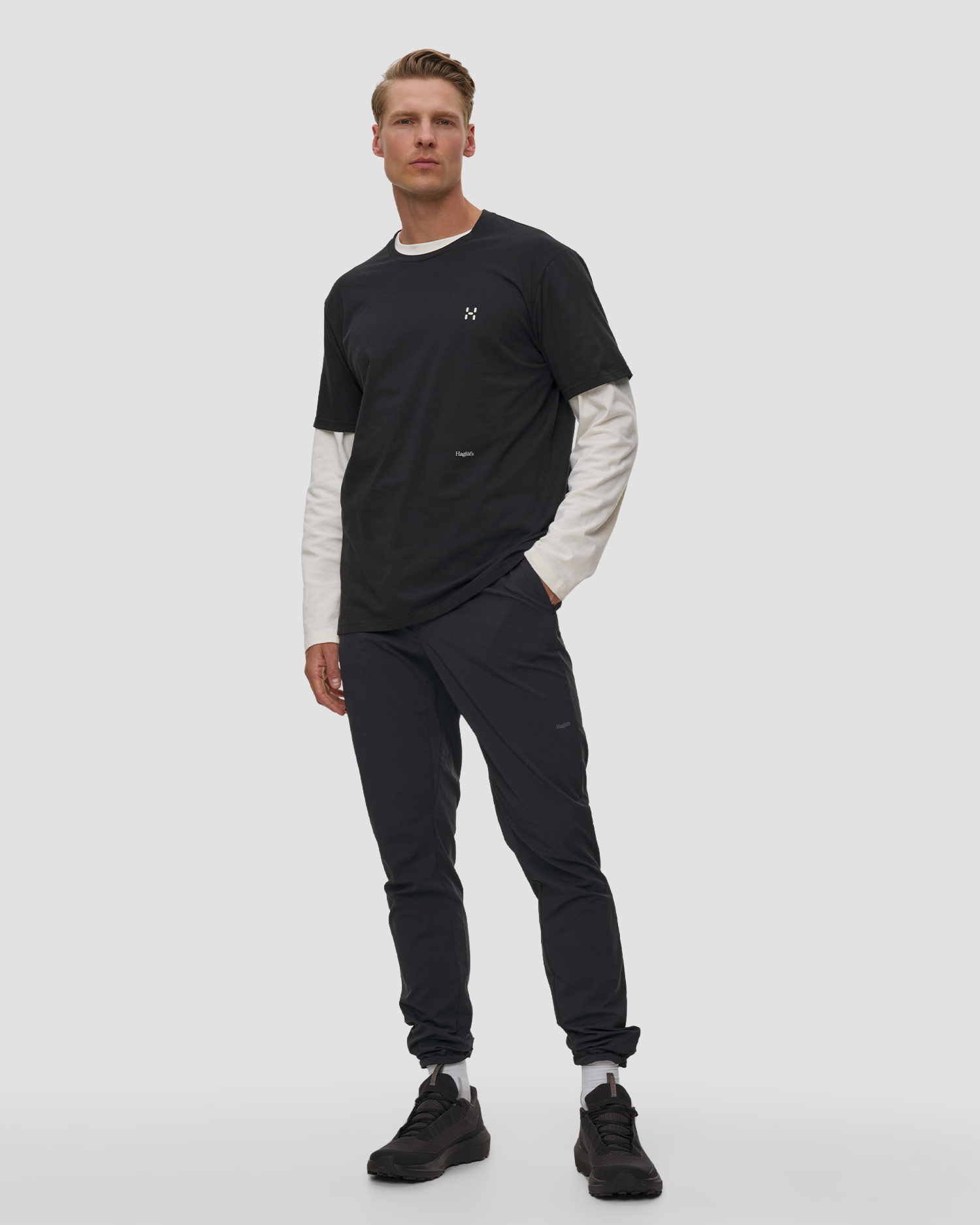 Pánske tričko Haglofs Outsiders Graphic Tee čierne