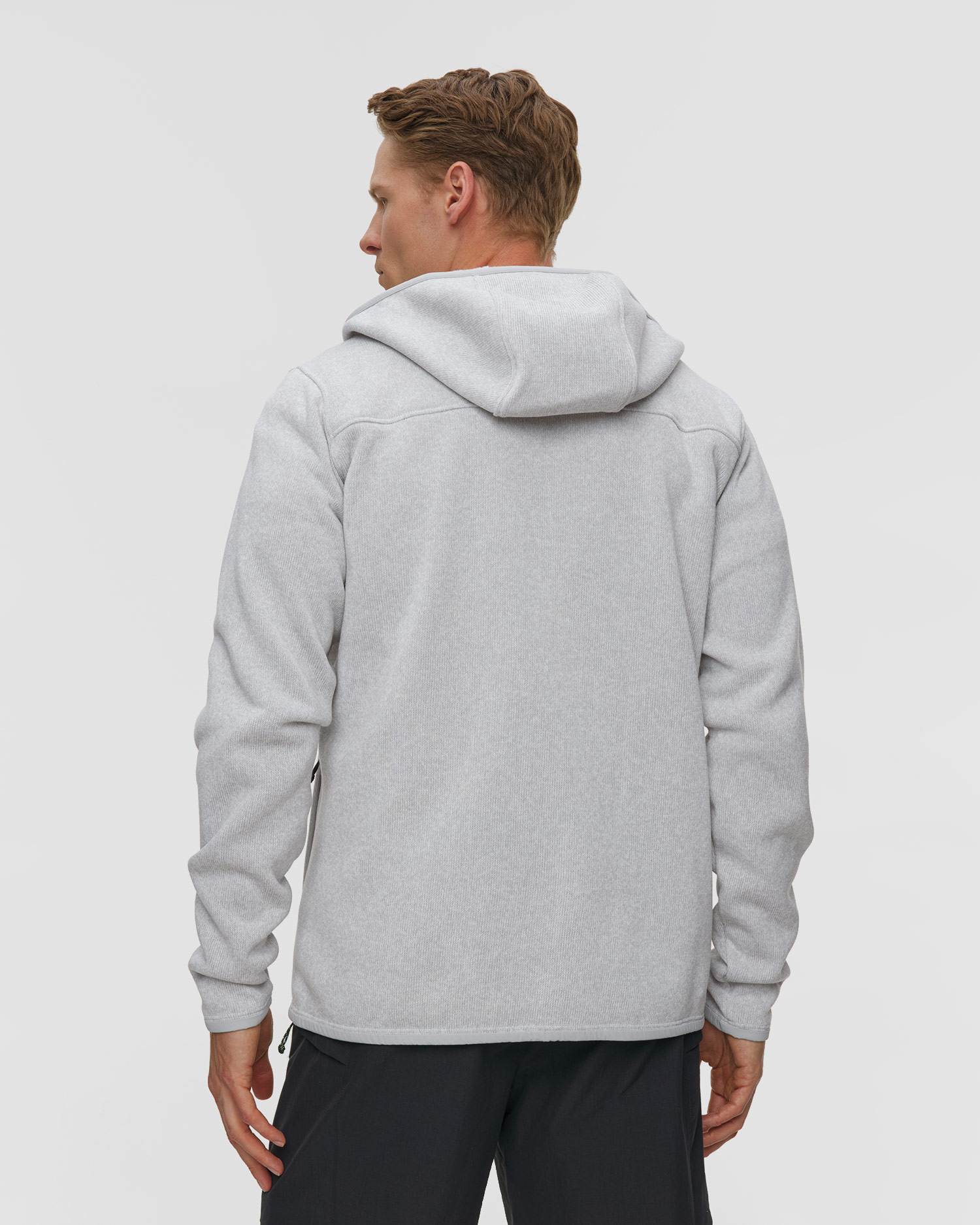 Pánska midlayer mikina Haglofs Swook II Mid Hood siváa
