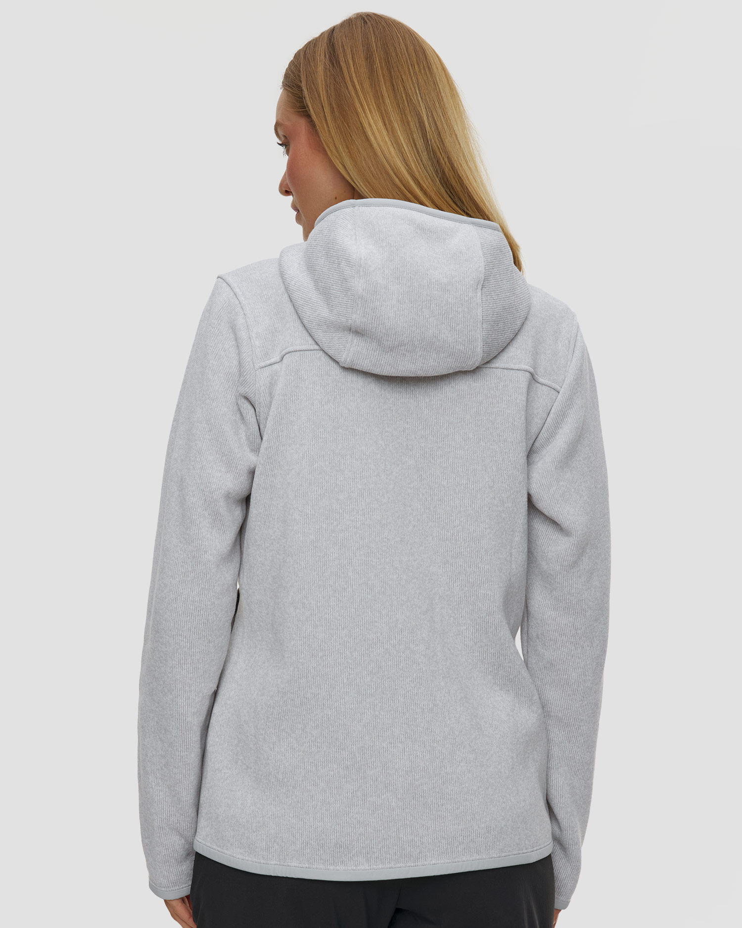 Women's midlayer sweatshirt Haglofs Swook II Mid Hood gray-white