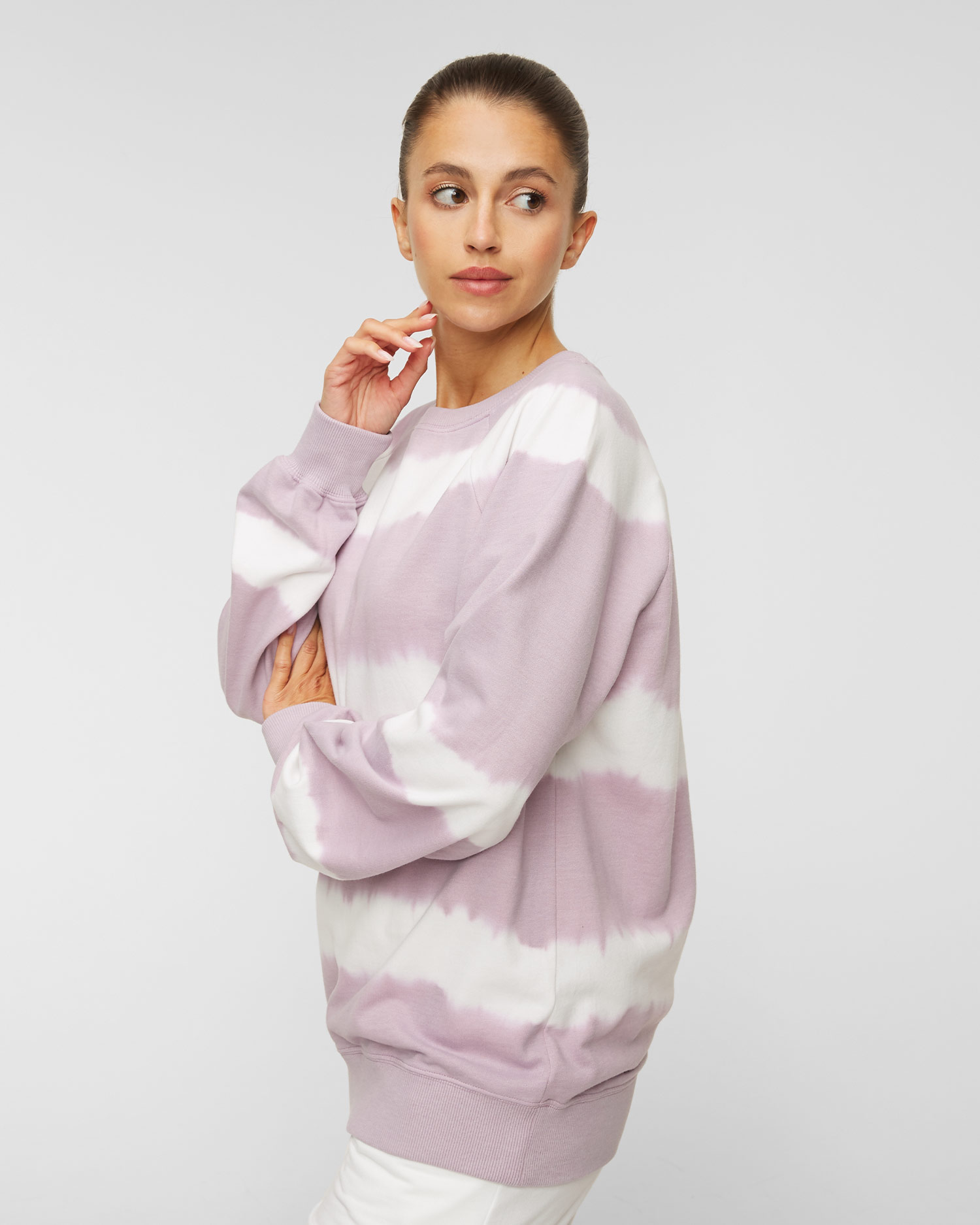 JUVIA OVERSIZED BATIK STRIPES Sweatshirt