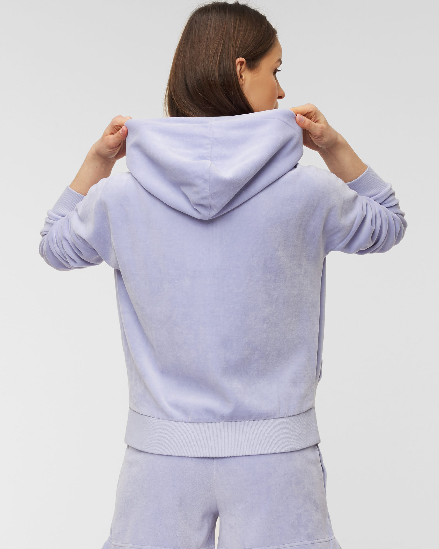 JUVIA VELVET ZIPPER Sweatshirt mit Kapuze