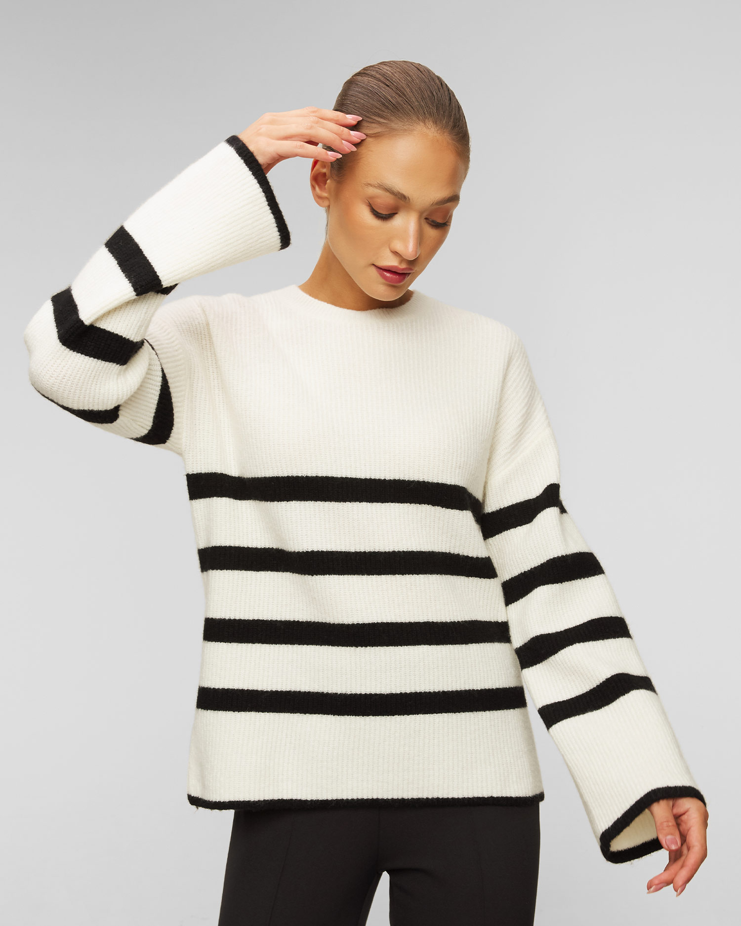 Sweter z kaszmirem w paski damski Juvia Sira