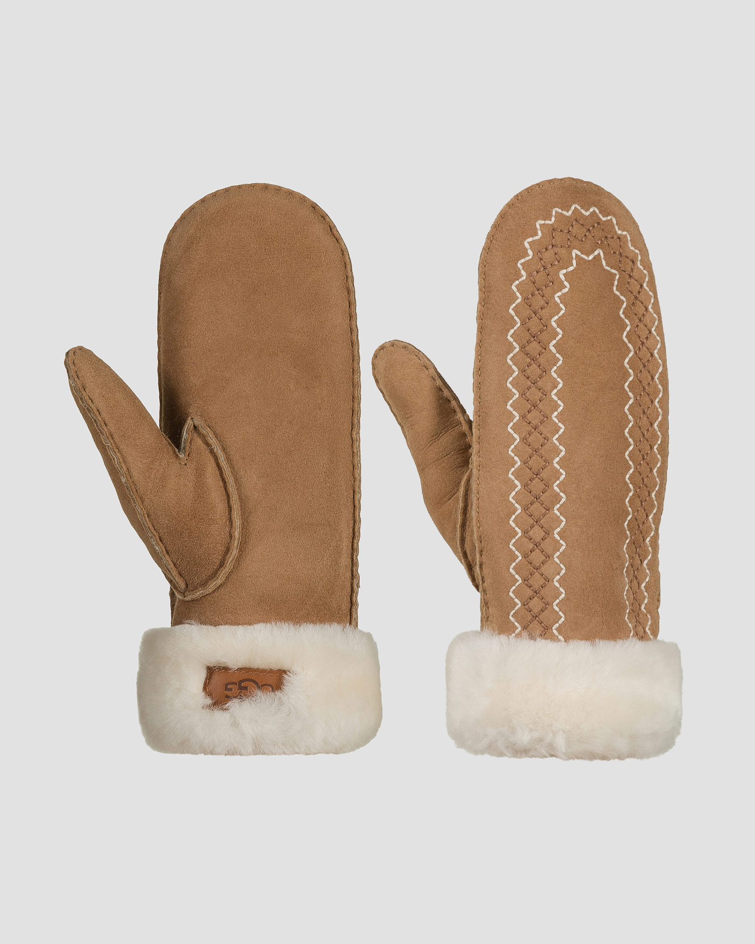 Guanti in pelle da donna UGG Atherson Embroidered Mitten