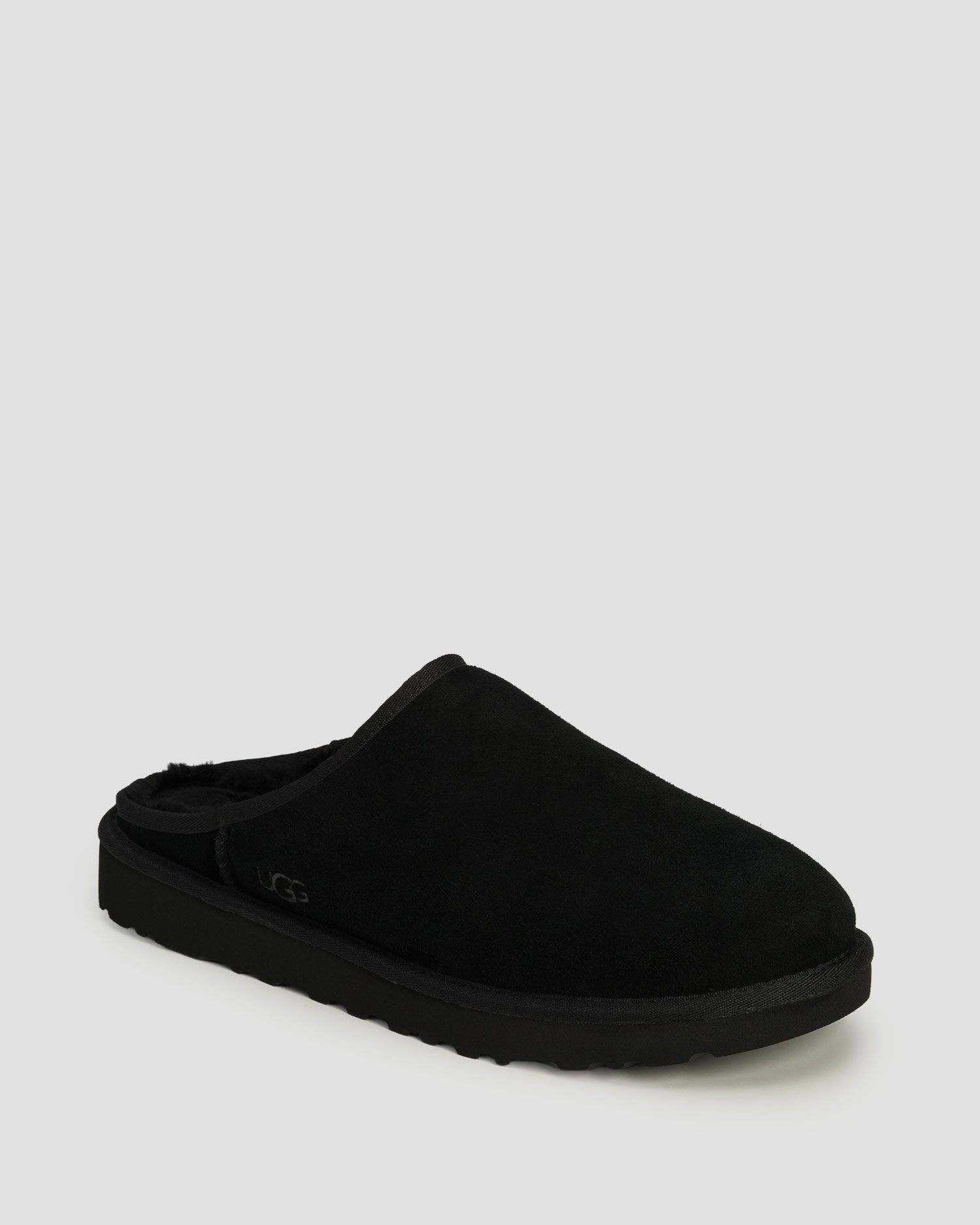 Papuci din piele pentru bărbați UGG Classic Slip-On negri
